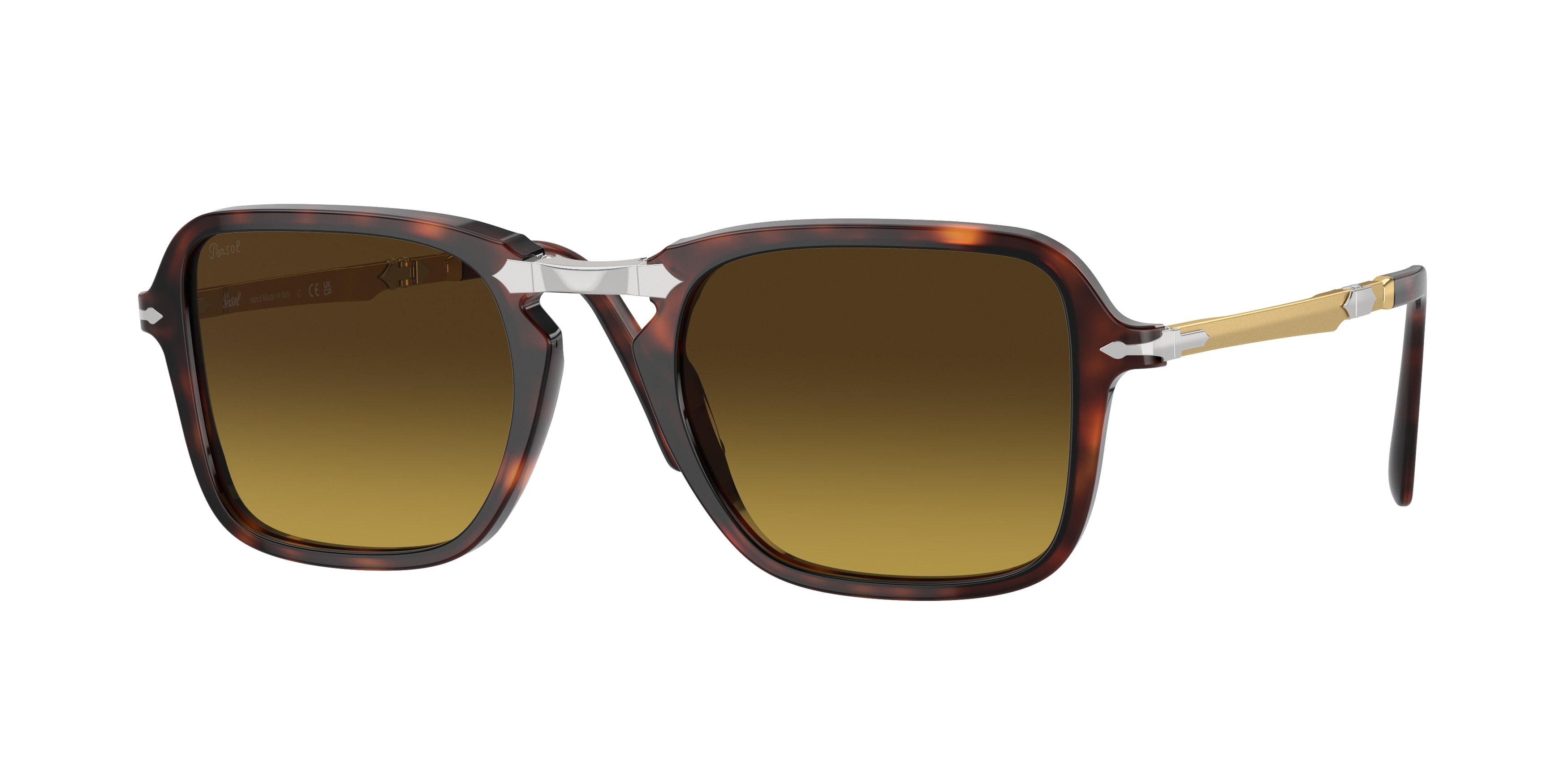 Persol PO3330S Rectangle Sunglasses 24/85-Havana 54-145-21 - Color Map Tortoise