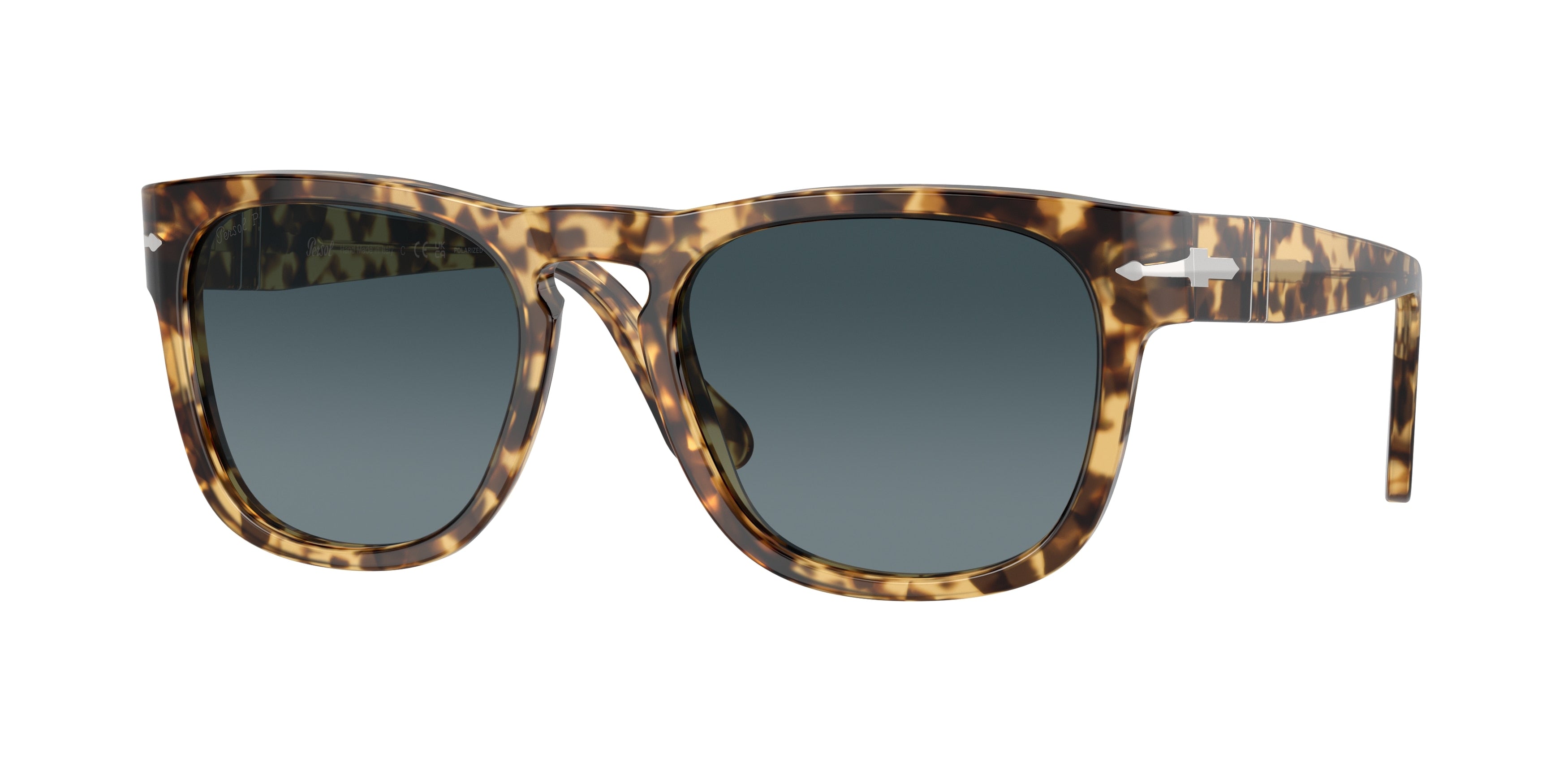 Persol ELIO PO3333S Square Sunglasses 1056S3-Beige Tortoise 54-145-20 - Color Map Brown