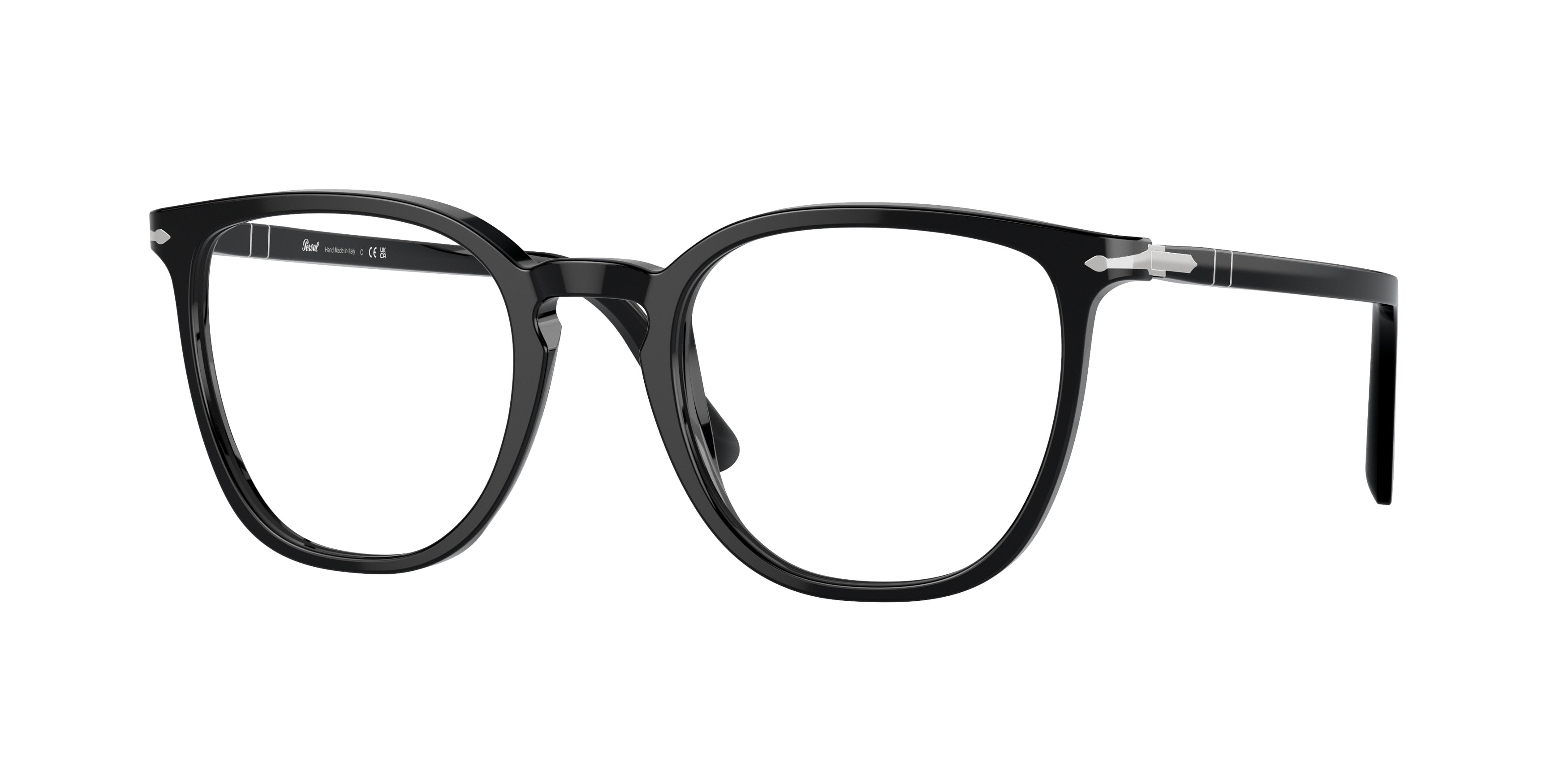 Persol PO3338V Phantos Eyeglasses 95-Black 52-145-21 - Color Map Black