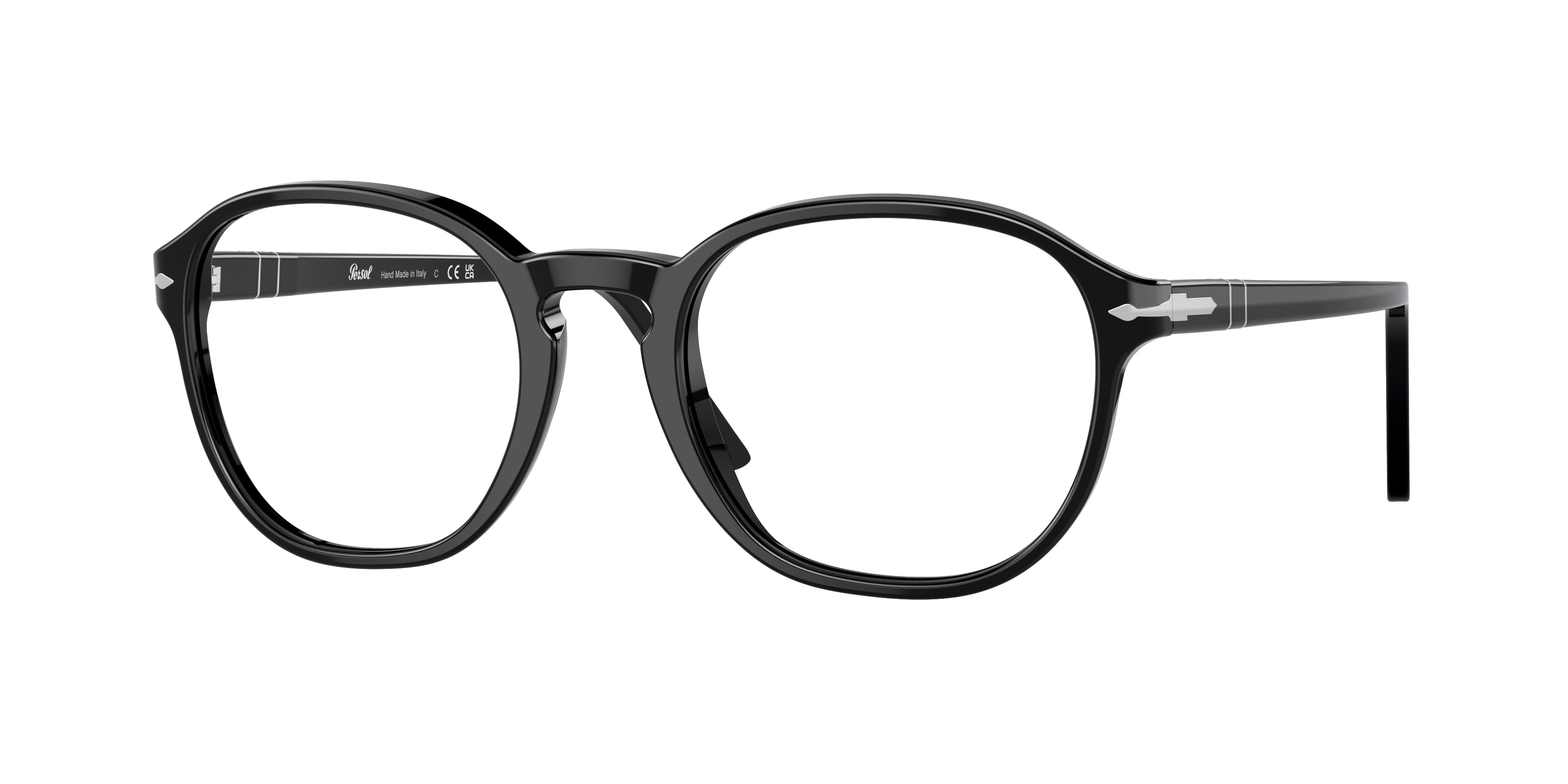 Persol PO3343V Phantos Eyeglasses 95-Black 53-145-21 - Color Map Black