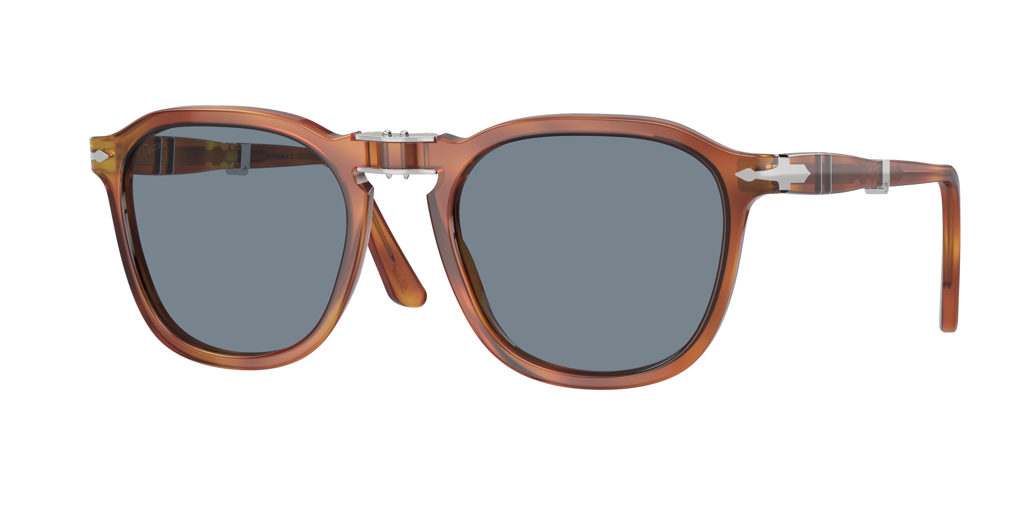 Persol PO3345S Square Sunglasses 96/56-Terra Di Siena 54-140-21 - Color Map Brown