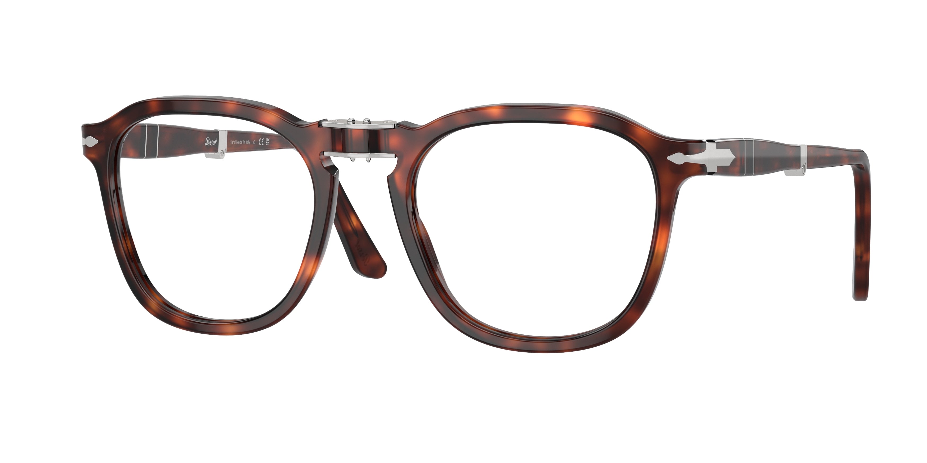 Persol RENE' PO3345V Square Eyeglasses 24-Havana 52-140-21 - Color Map Tortoise