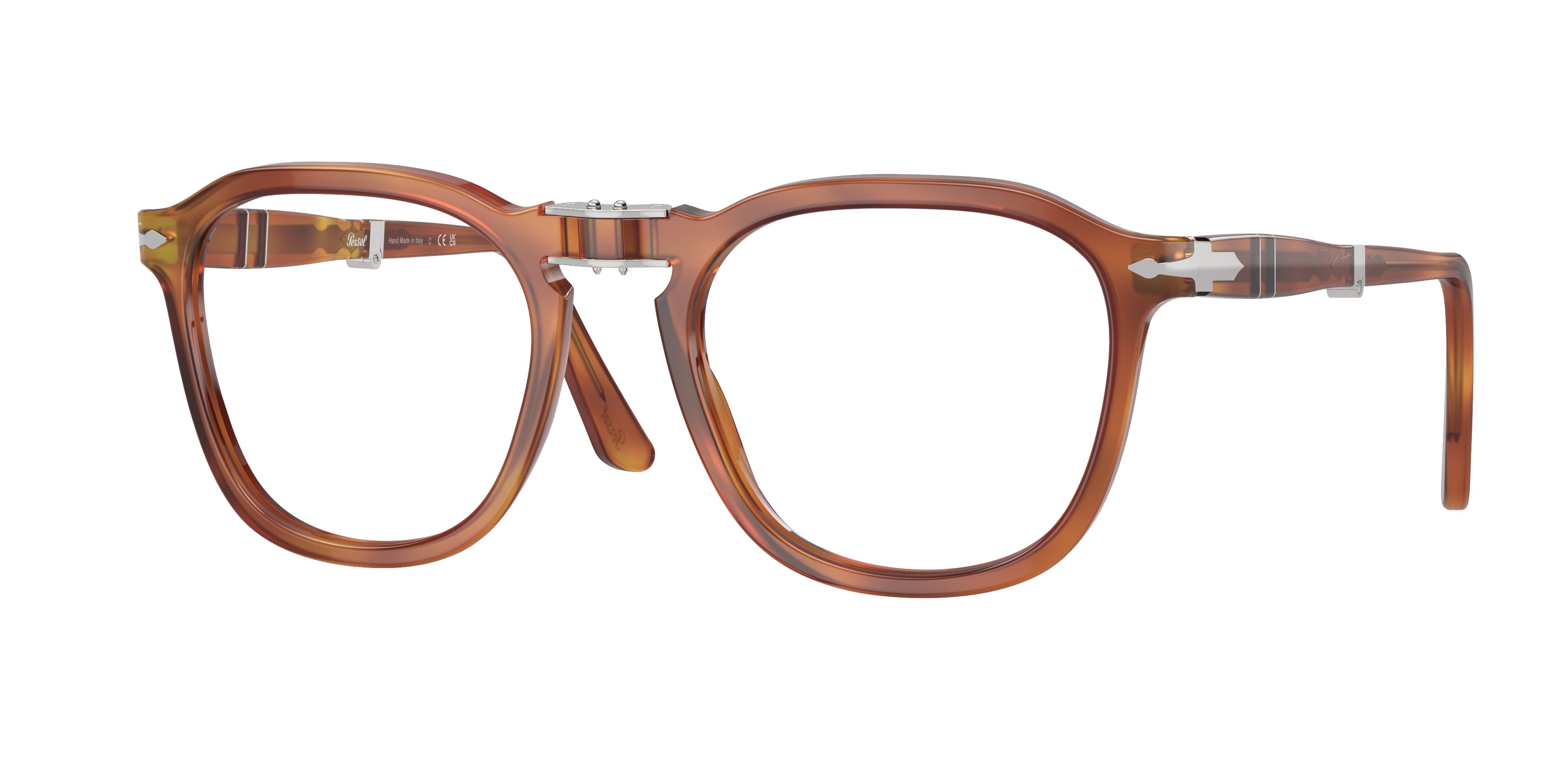 Persol RENE' PO3345V Square Eyeglasses 96-Terra Di Siena 52-140-21 - Color Map Brown
