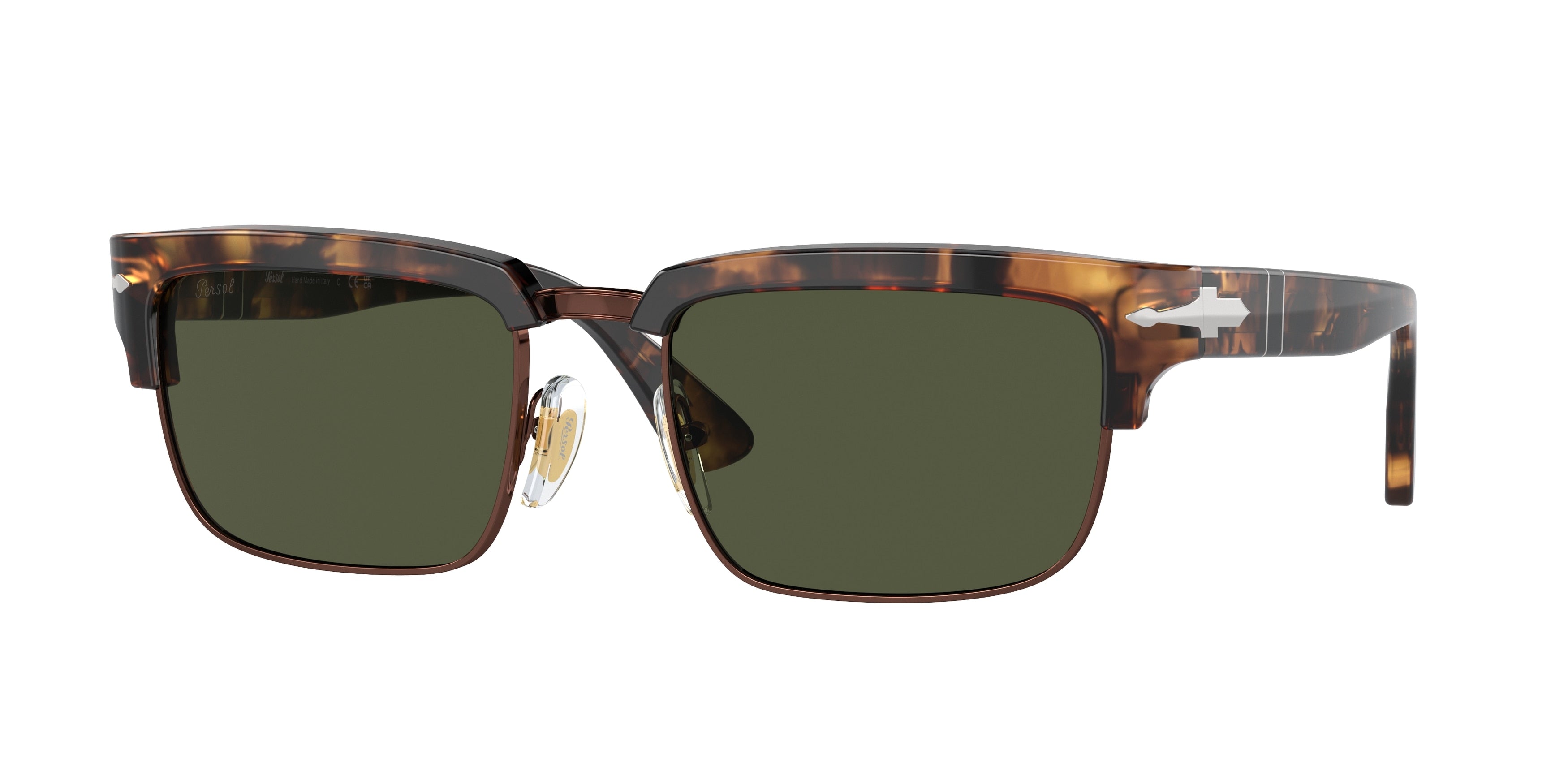 Persol PO3354S Rectangle Sunglasses 110231-Honey Tortoise/Brown 56-145-20 - Color Map Tortoise