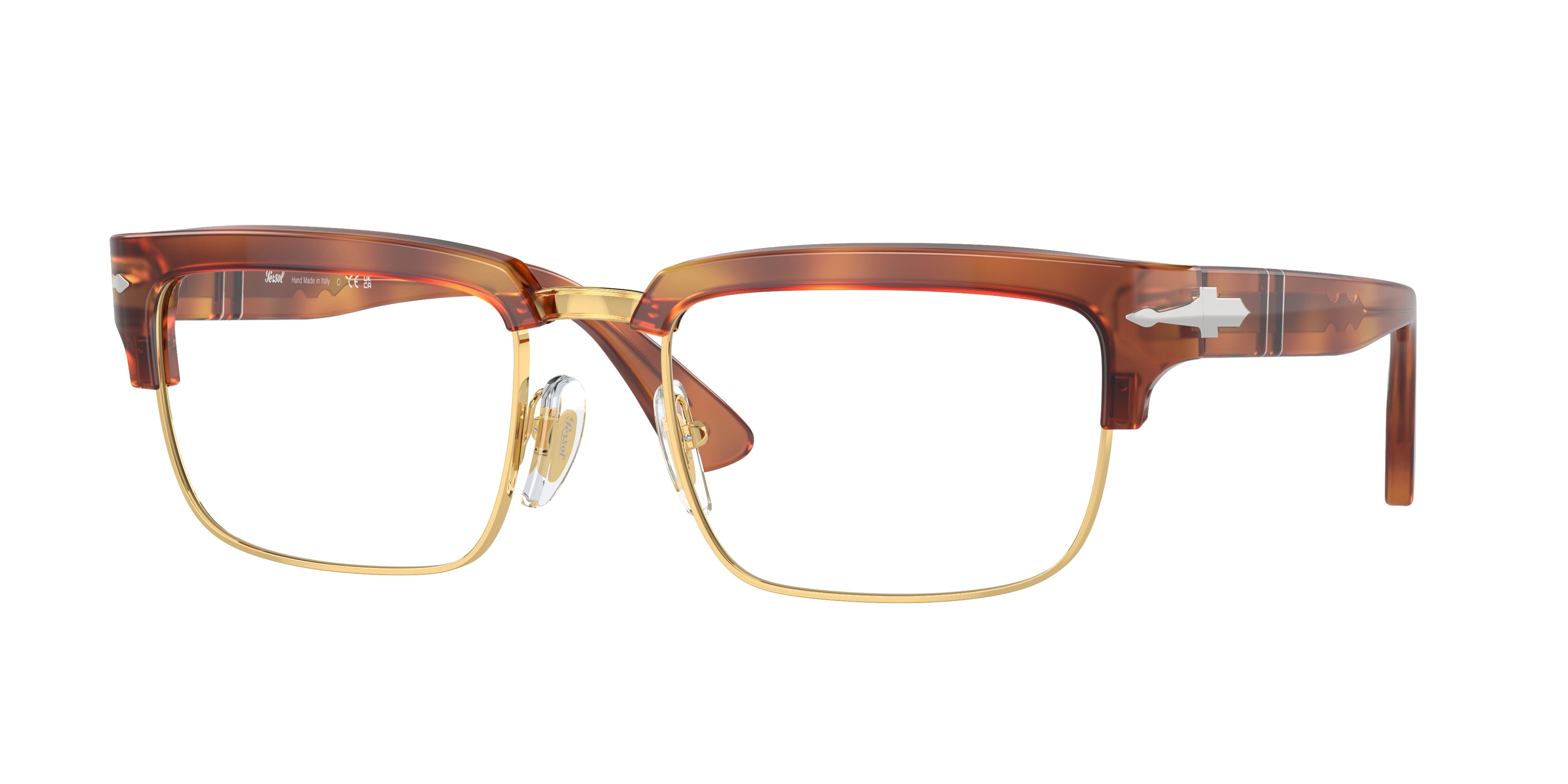 Persol PO3354V Rectangle Eyeglasses 96-Terra Di Siena 54-145-20 - Color Map Brown