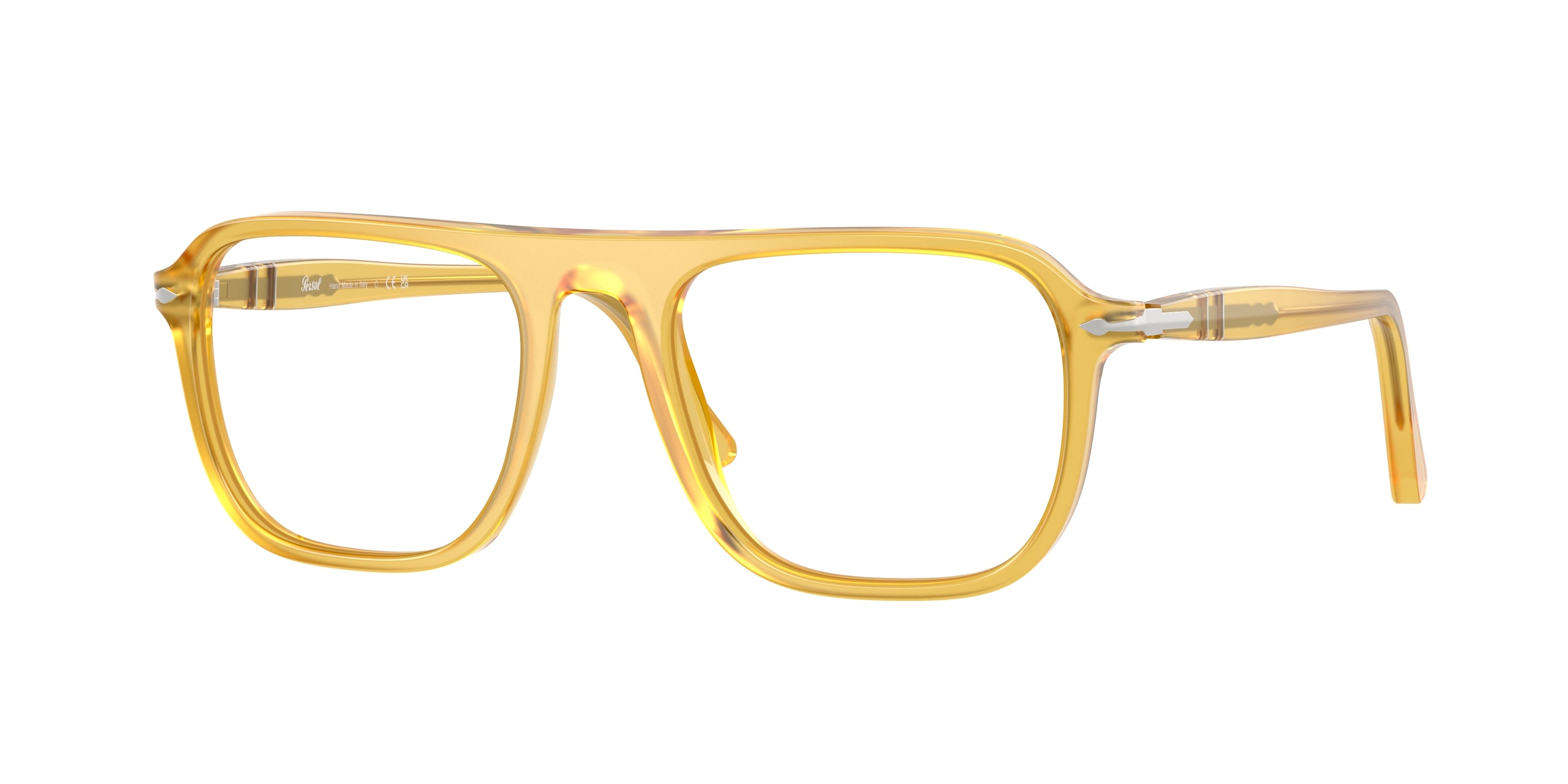 Persol JACQUES PO3359V Square Eyeglasses  204-Miele 53-145-19 - Color Map Yellow