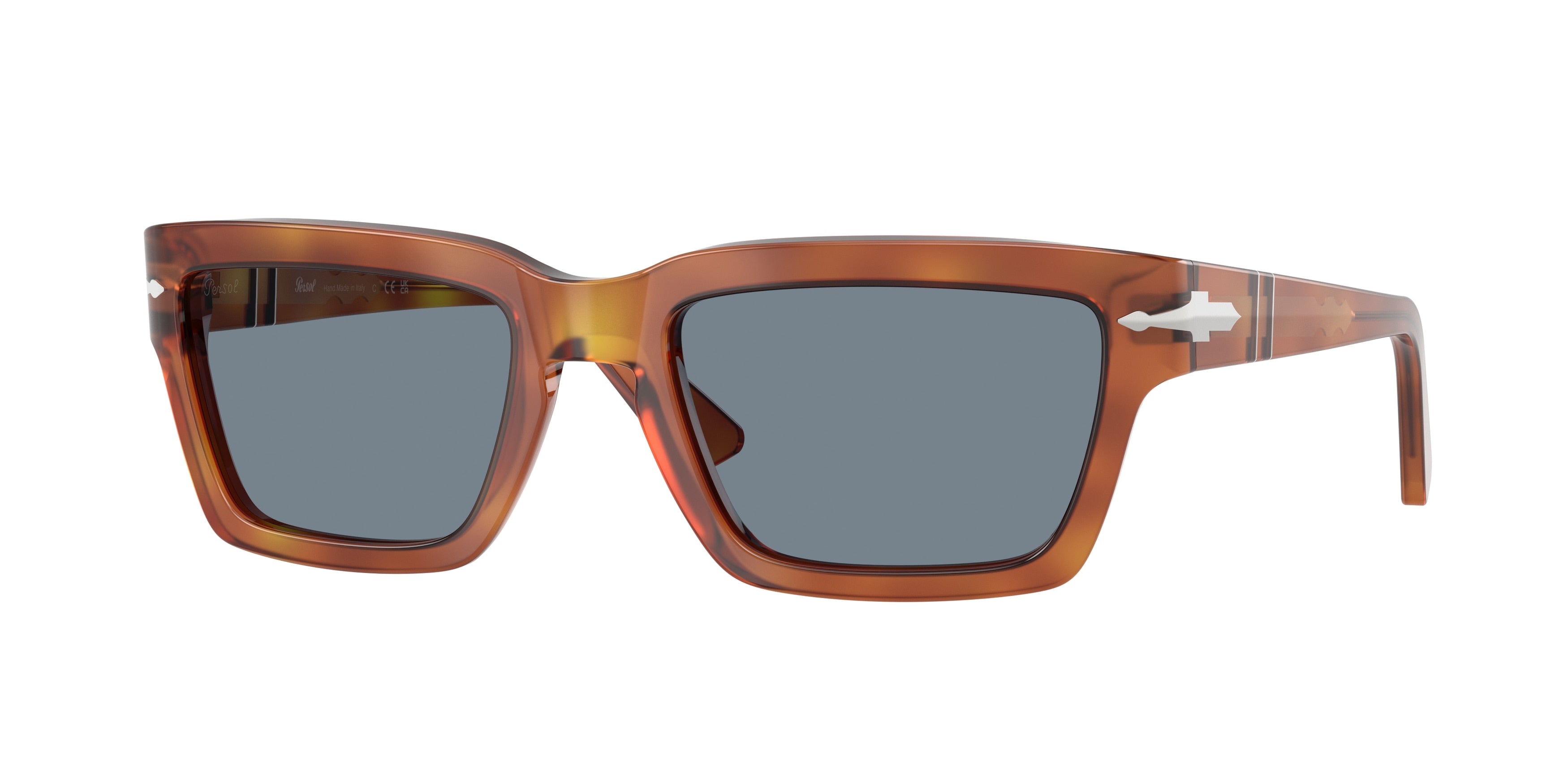Persol PO3363S Rectangle Sunglasses 96/56-Terra Di Siena 57-145-20 - Color Map Brown