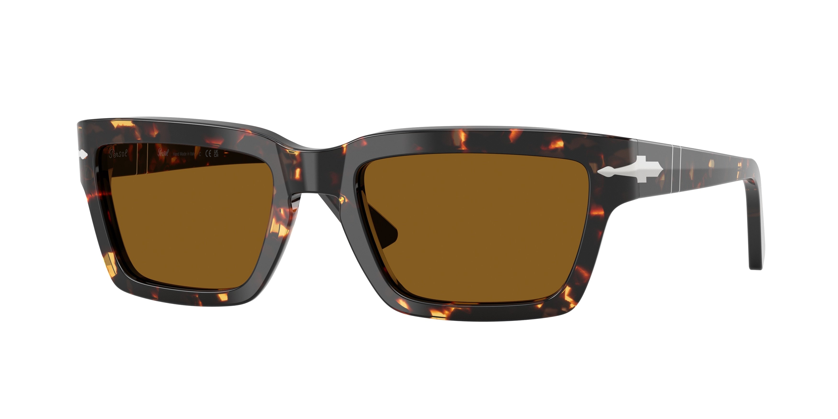 Persol PO3363S Rectangle Sunglasses 985/33-Tabacco Virginia 57-145-20 - Color Map Tortoise