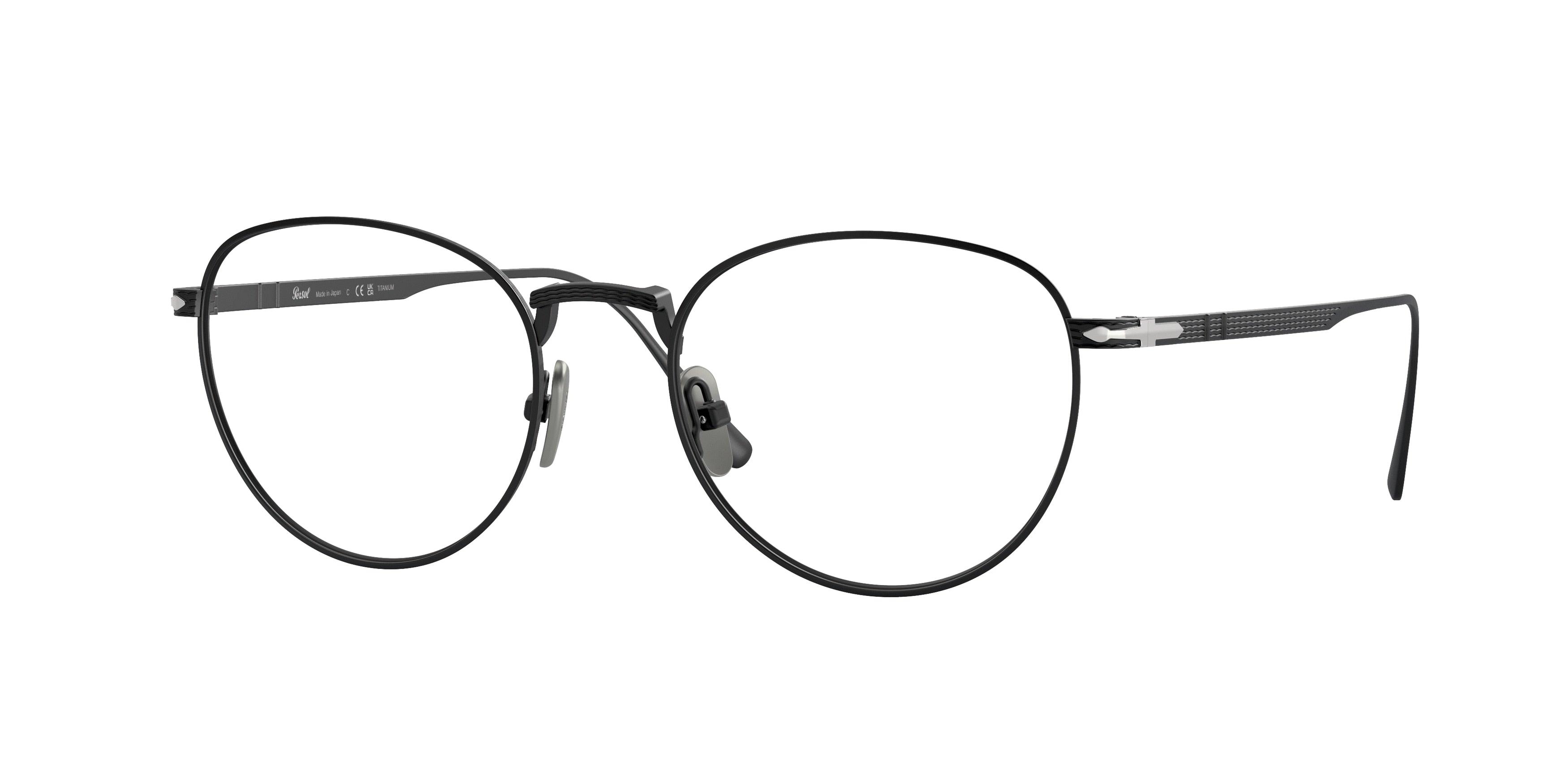 Persol PO5002VT Phantos Eyeglasses 8004-Matte Black 51-145-19 - Color Map Black