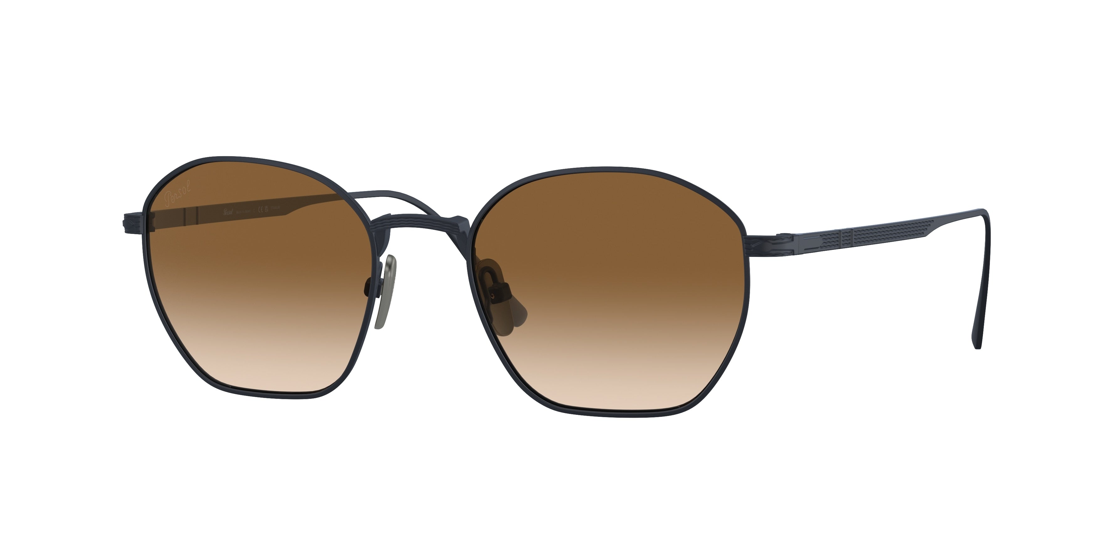 Persol PO5004ST Irregular Sunglasses  800251-Brushed Navy 50-145-19 - Color Map Blue