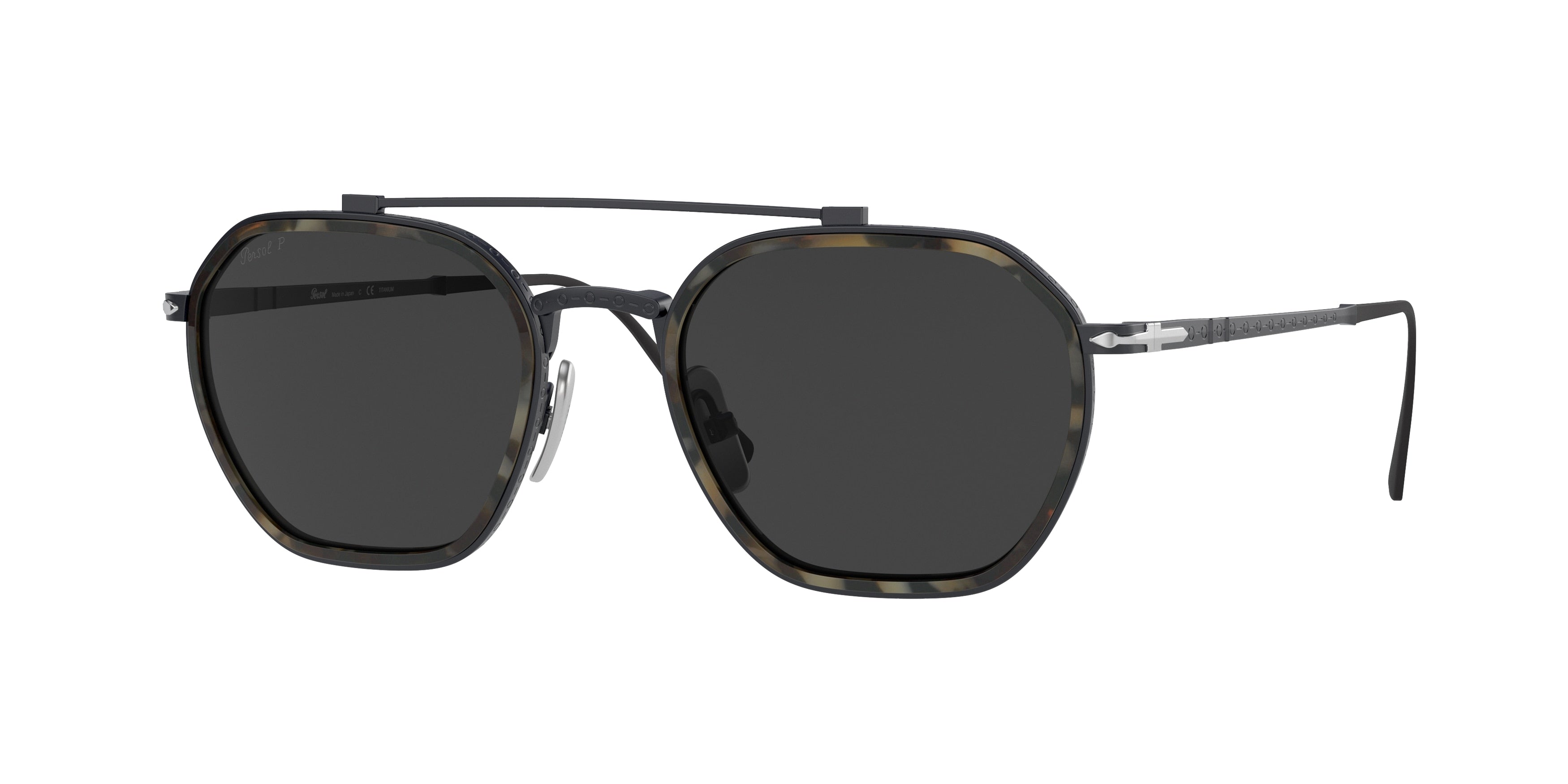 Persol PO5010ST Square Sunglasses 801548-Black 51-145-20 - Color Map Black