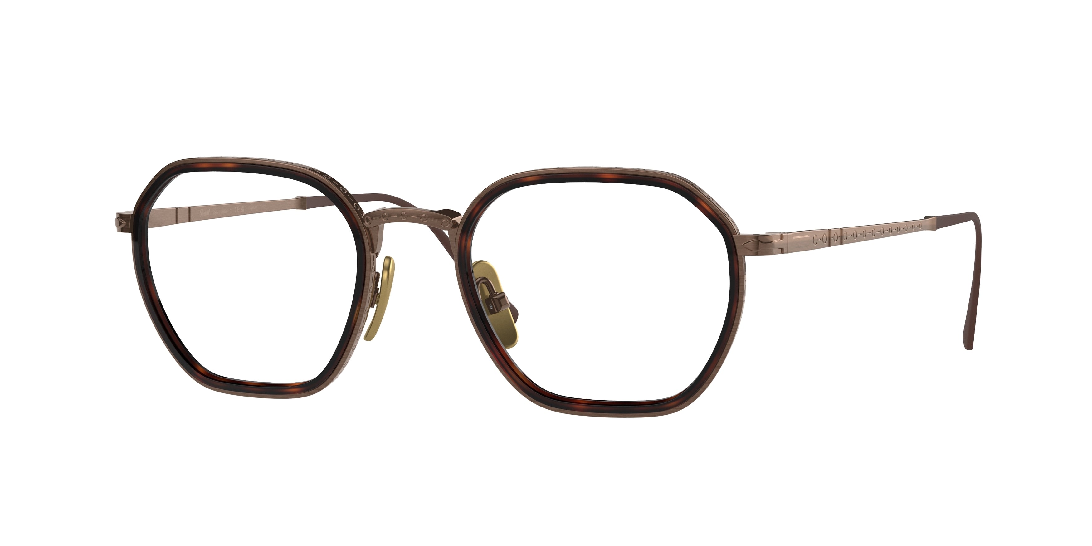 Persol PO5011VT Pillow Eyeglasses 8016-Brown 49-145-20 - Color Map Brown