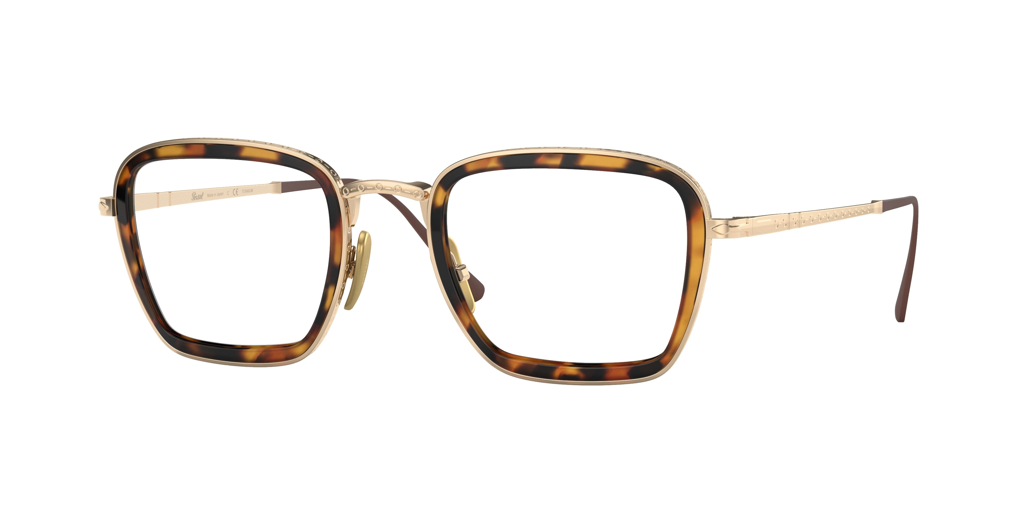 Persol PO5013VT Pillow Eyeglasses 8013-Gold 49-145-23 - Color Map Gold