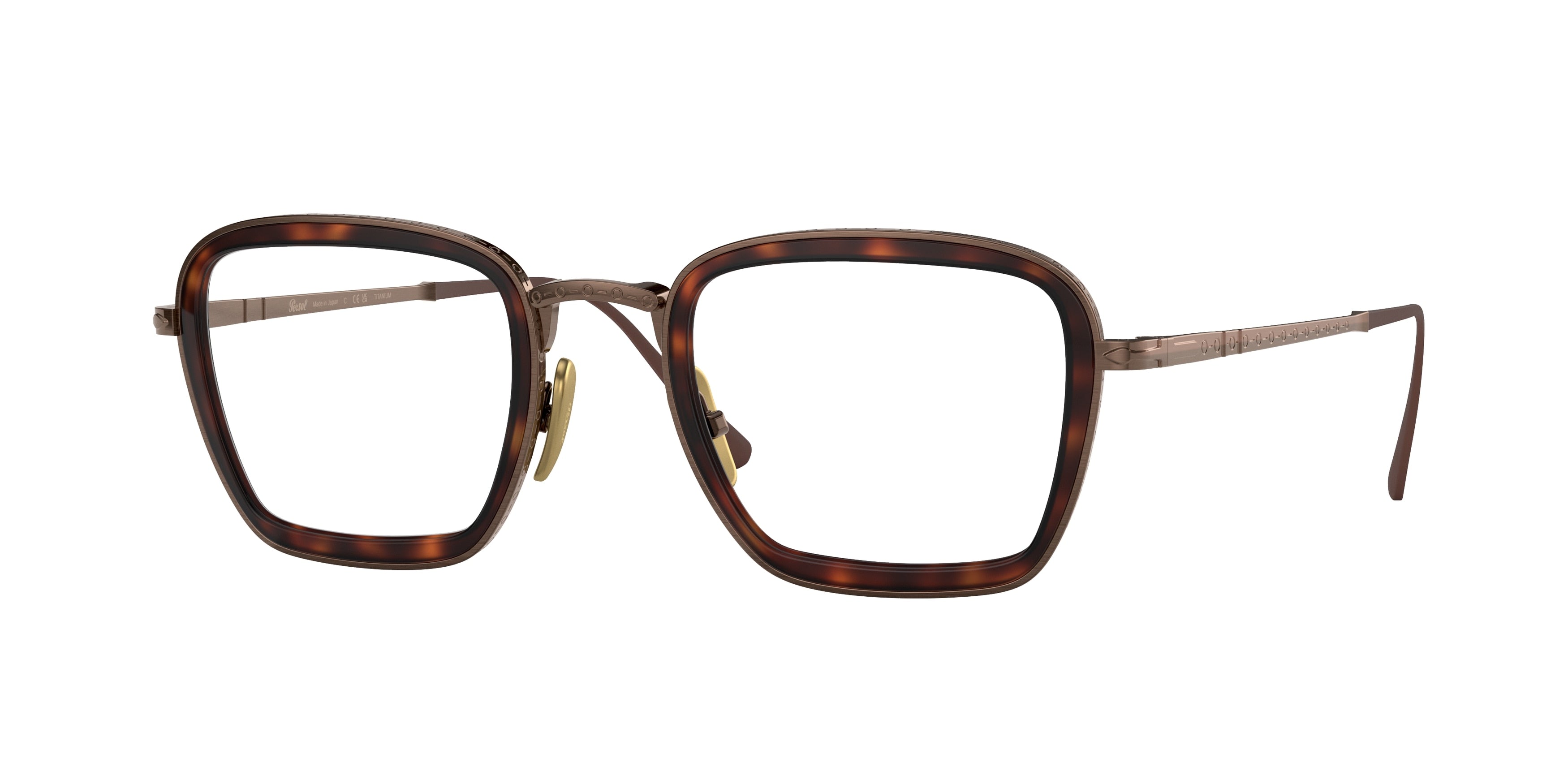 Persol PO5013VT Pillow Eyeglasses 8016-Brown 49-145-23 - Color Map Brown