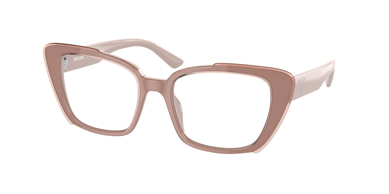 Prada PR01YV Pillow Eyeglasses 07V1O1-Pink Alabaster 53-140-18 - Color Map Pink