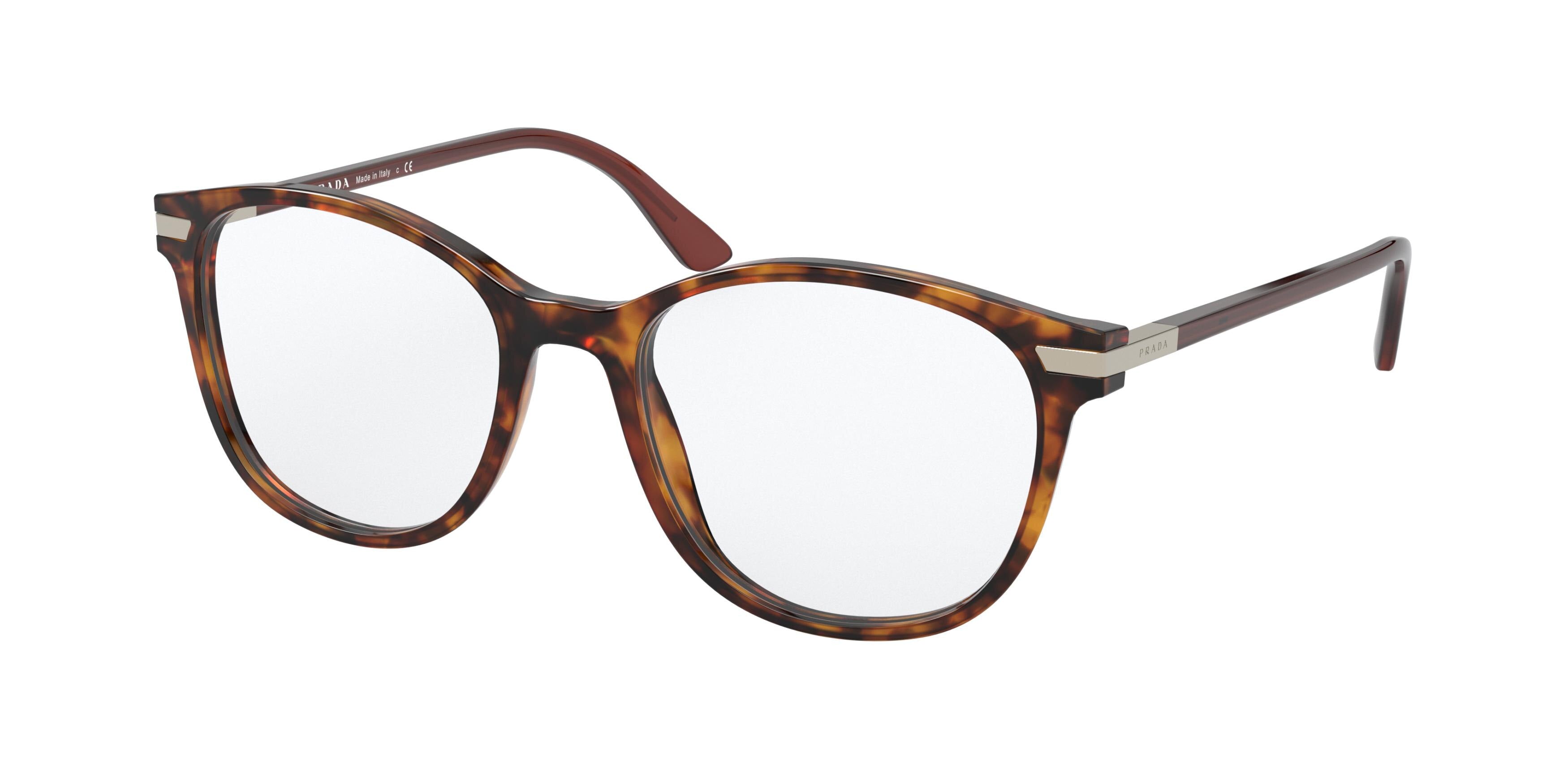 Prada PR02WV Phantos Eyeglasses 08F1O1-Havana 54-145-19 - Color Map Tortoise