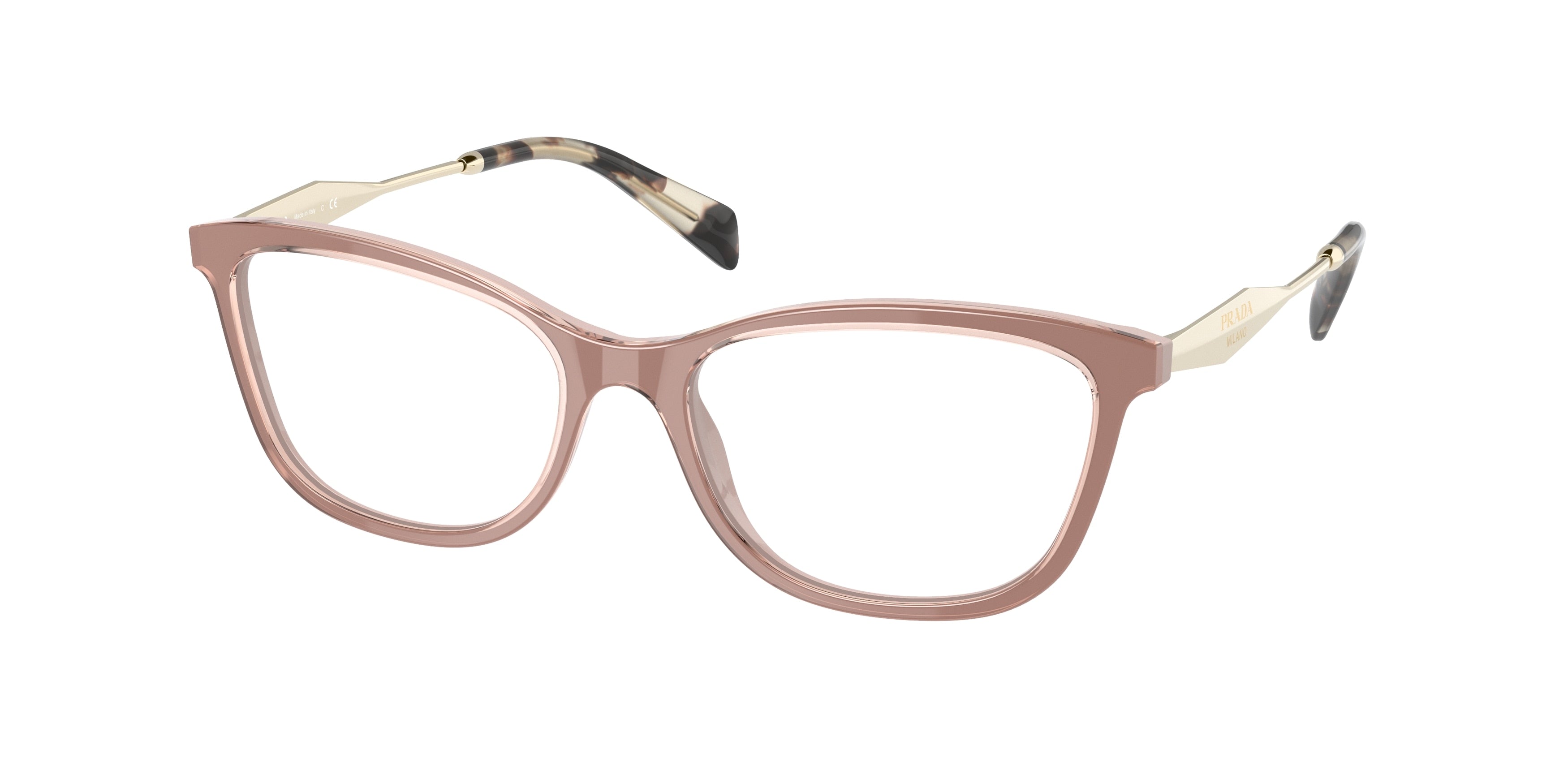 Prada PR02YV Butterfly Eyeglasses 01Y1O1-Alabaster/Crystal 54-140-17 - Color Map Blue