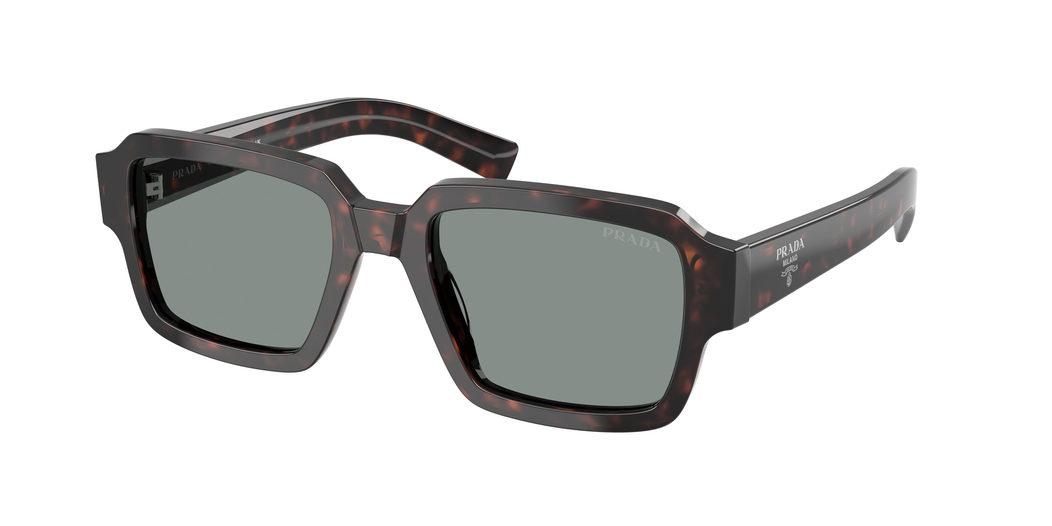 Prada PR02ZSF Square Sunglasses 17N20N-Root Tortoise 54-140-19 - Color Map Tortoise