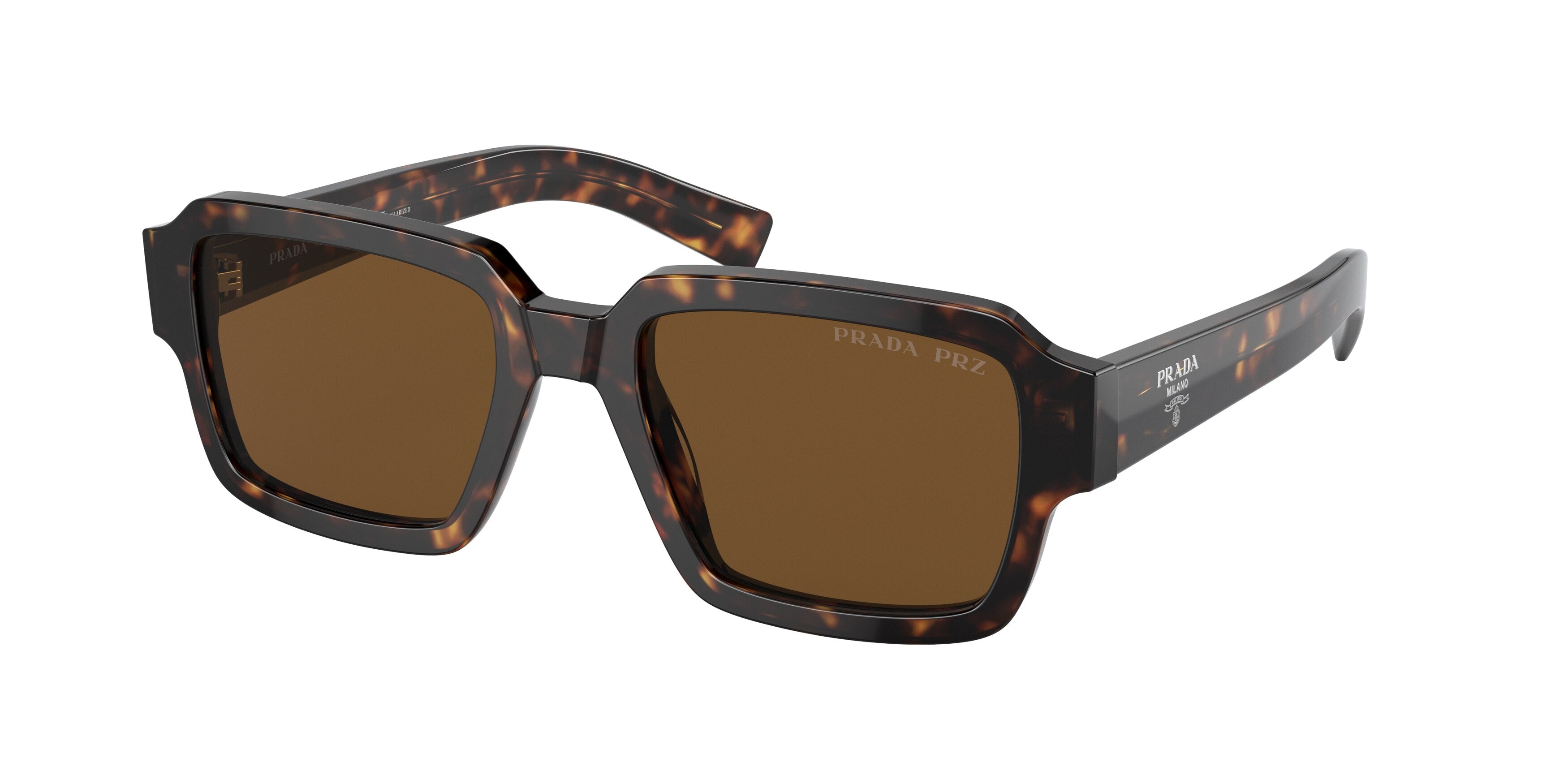 Prada PR02ZSF Square Sunglasses 2AU01D-Tortoise 54-140-19 - Color Map Tortoise