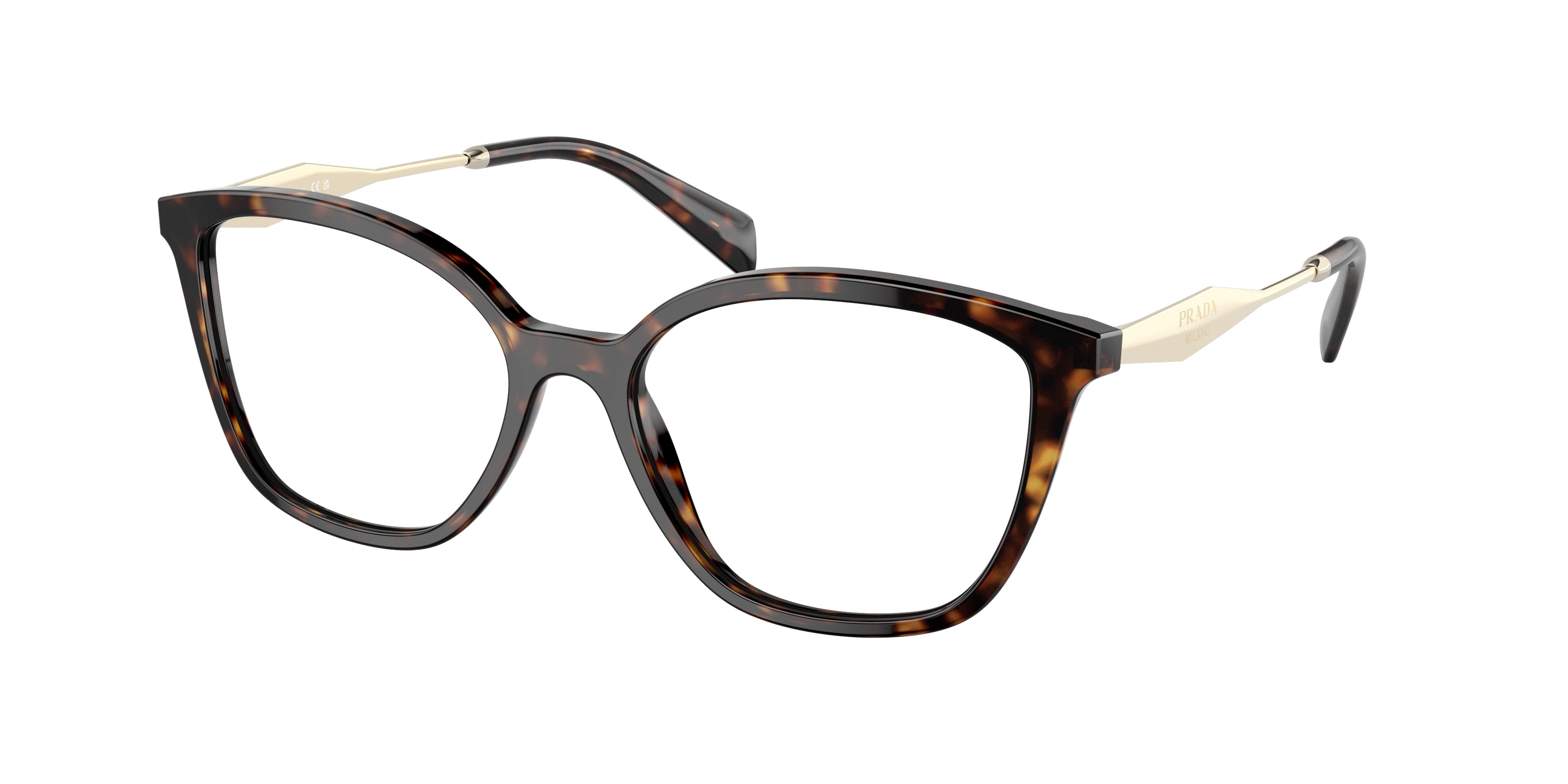 Prada PR02ZV Butterfly Eyeglasses  2AU1O1-Tortoise 54-140-17 - Color Map Tortoise