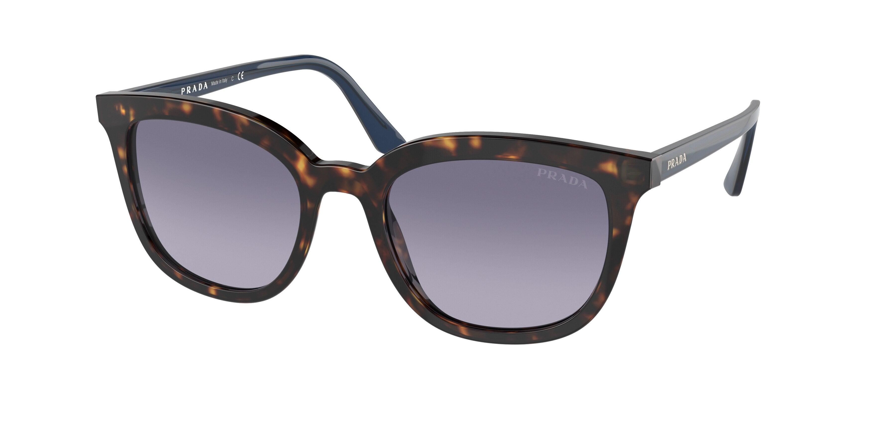Prada HERITAGE PR03XS Rectangle Sunglasses 2AU08I-Tortoise 53-145-20 - Color Map Tortoise