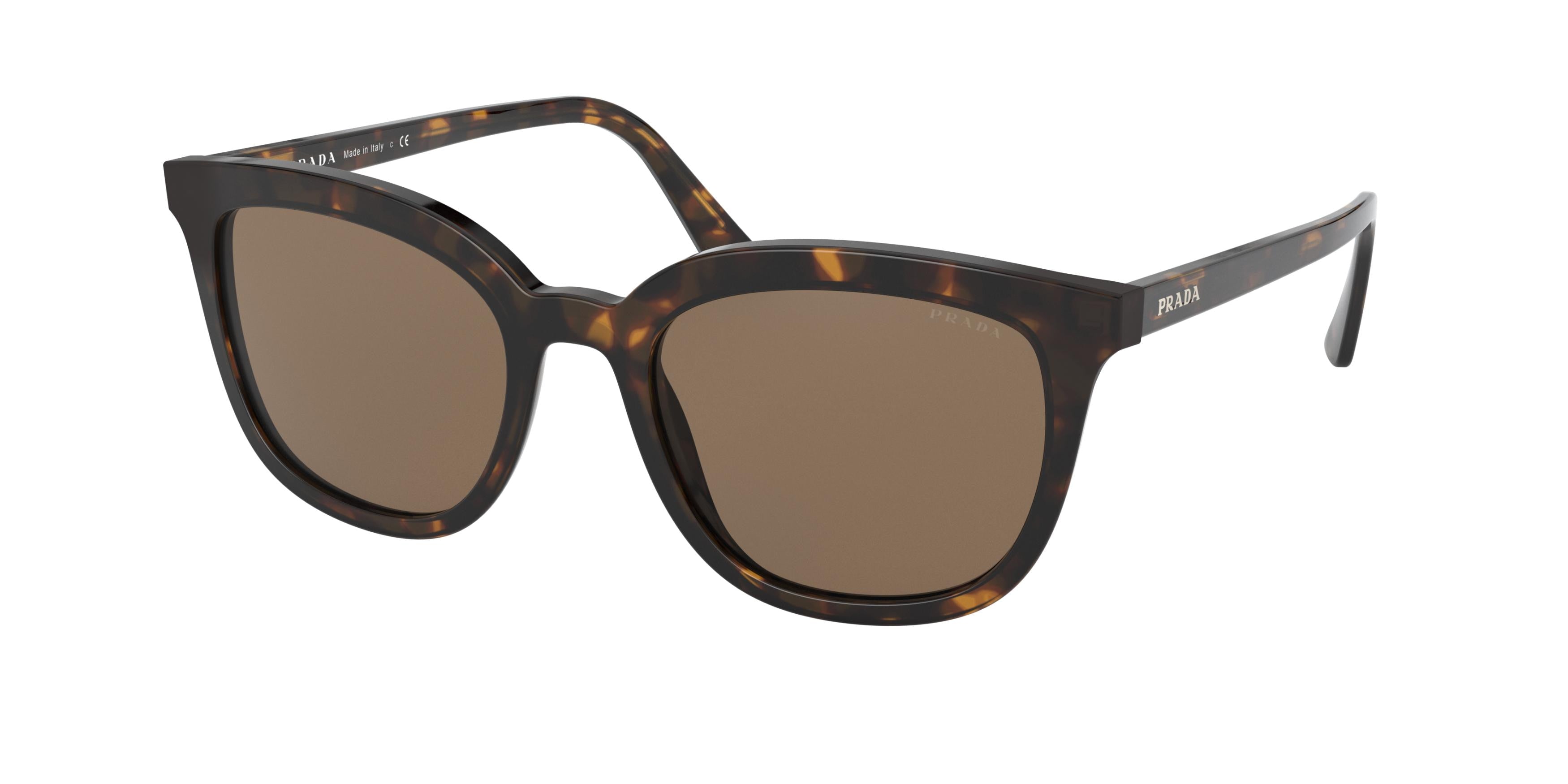 Prada HERITAGE PR03XS Rectangle Sunglasses 2AU8C1-Havana 53-145-20 - Color Map Tortoise