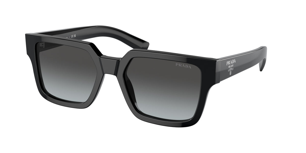 Prada PR03ZSF Pillow Sunglasses 1AB06T-Black 55-140-17 - Color Map Black