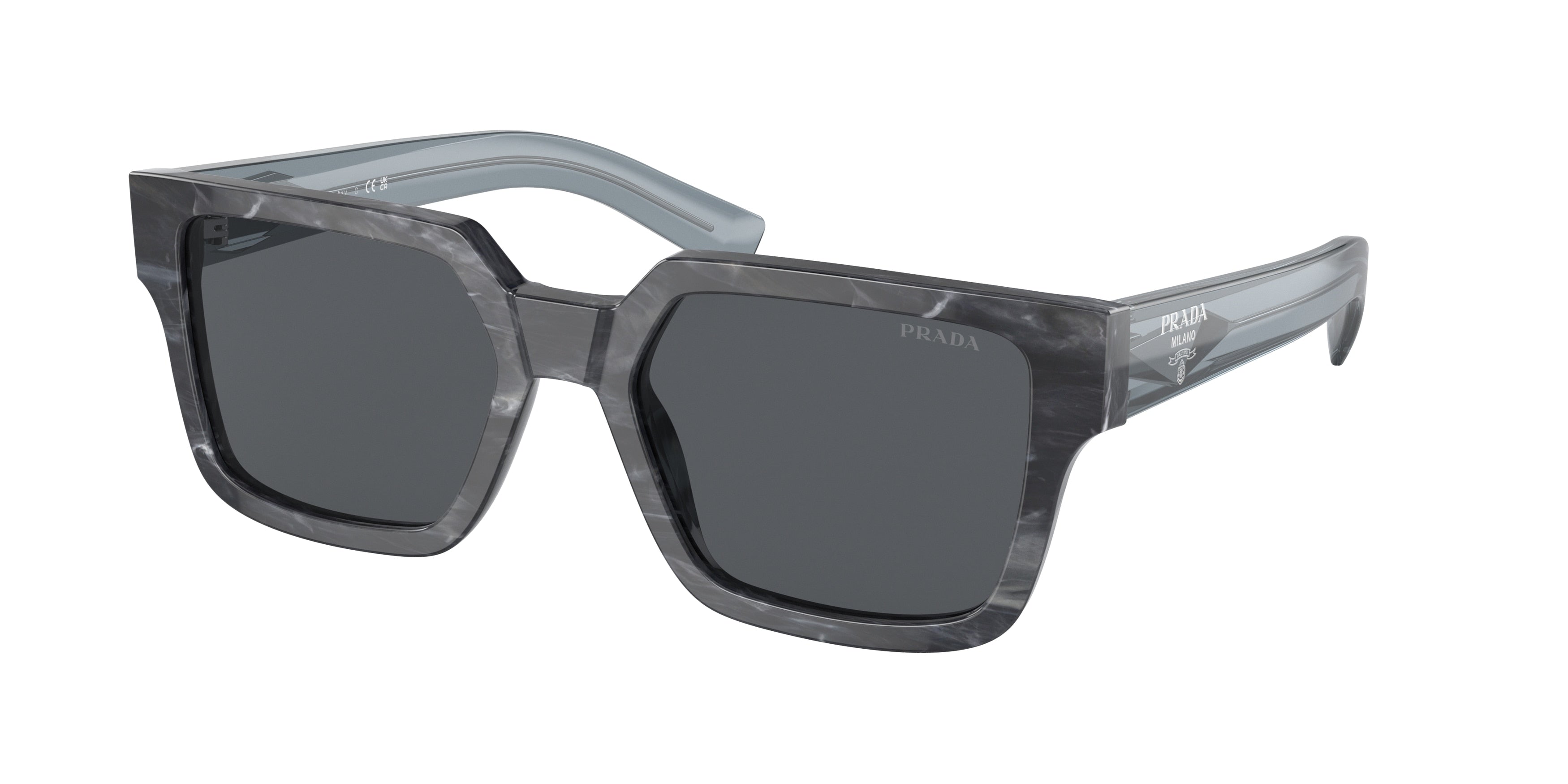 Prada PR03ZS Pillow Sunglasses 13F07T-Graphite Stone 54-140-19 - Color Map Grey
