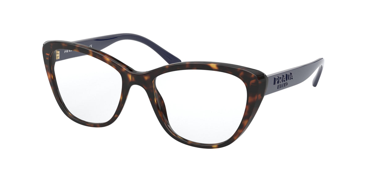 Prada PR04WVF Butterfly Eyeglasses 2AU1O1-Havana 54-140-17 - Color Map Tortoise