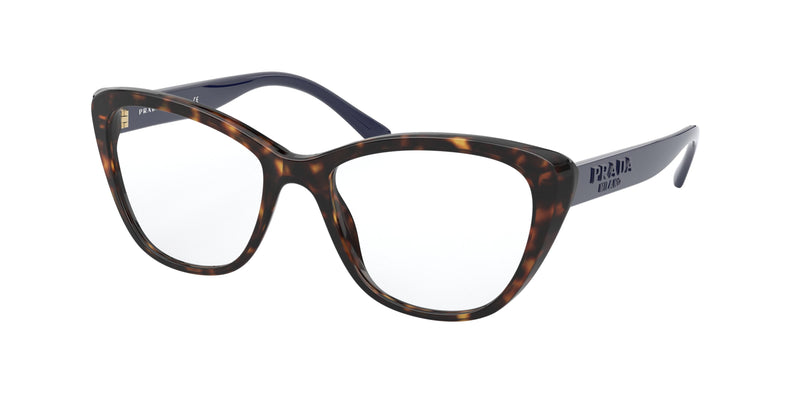 Prada PR04WVF Butterfly Eyeglasses 2AU1O1-Havana 54-140-17 - Color Map Tortoise