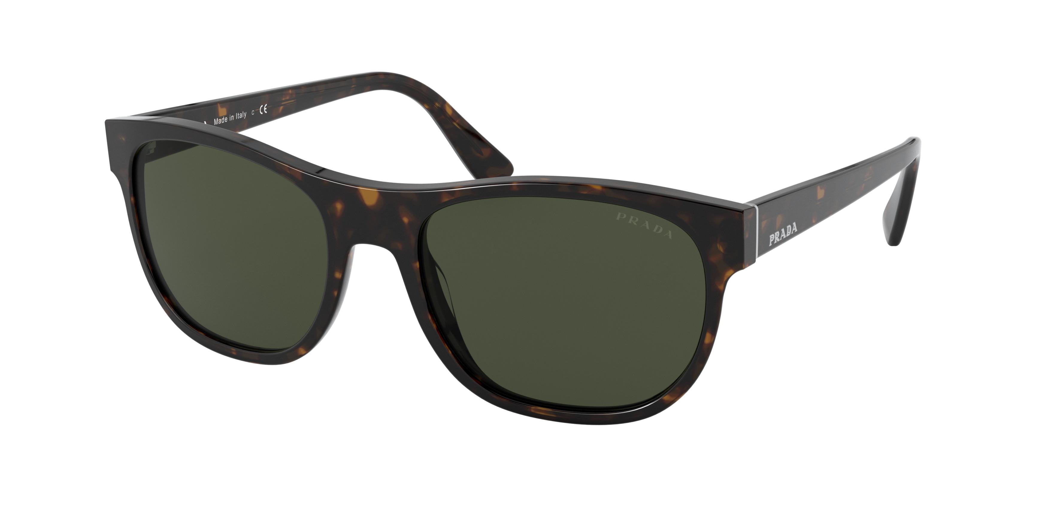 Prada HERITAGE PR04XS Rectangle Sunglasses  2AU0B2-Havana 56-145-19 - Color Map Tortoise
