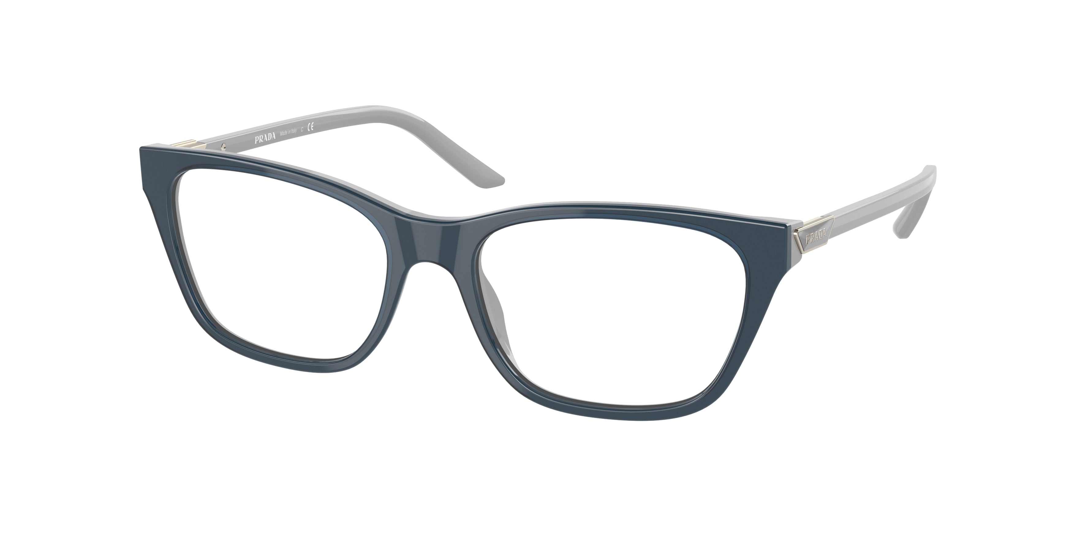 Prada PR05YV Butterfly Eyeglasses 08Y1O1-Fiordaliso/Crystal 53-140-17 - Color Map Blue