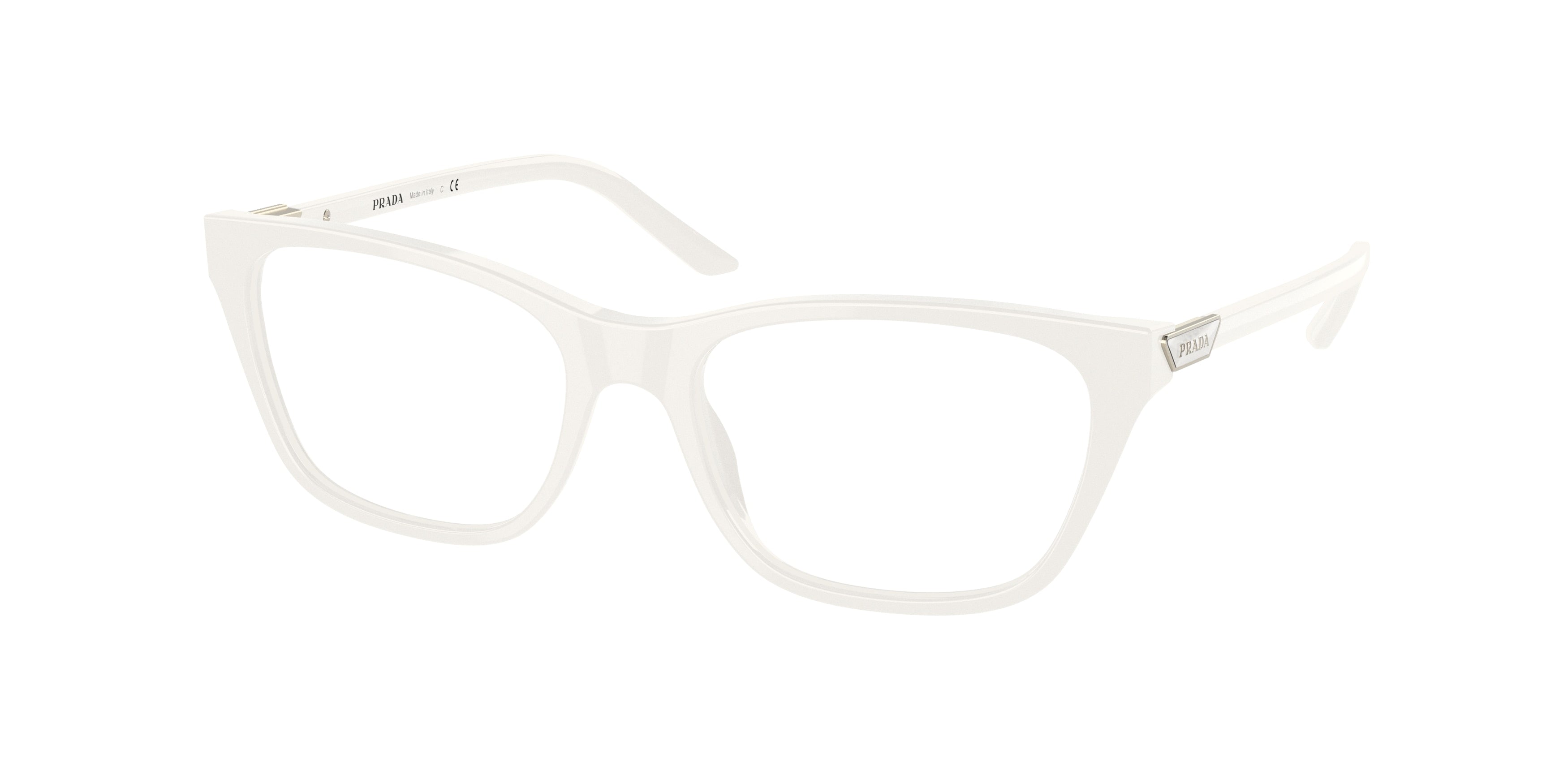 Prada PR05YV Butterfly Eyeglasses 1421O1-Talc 53-140-17 - Color Map White