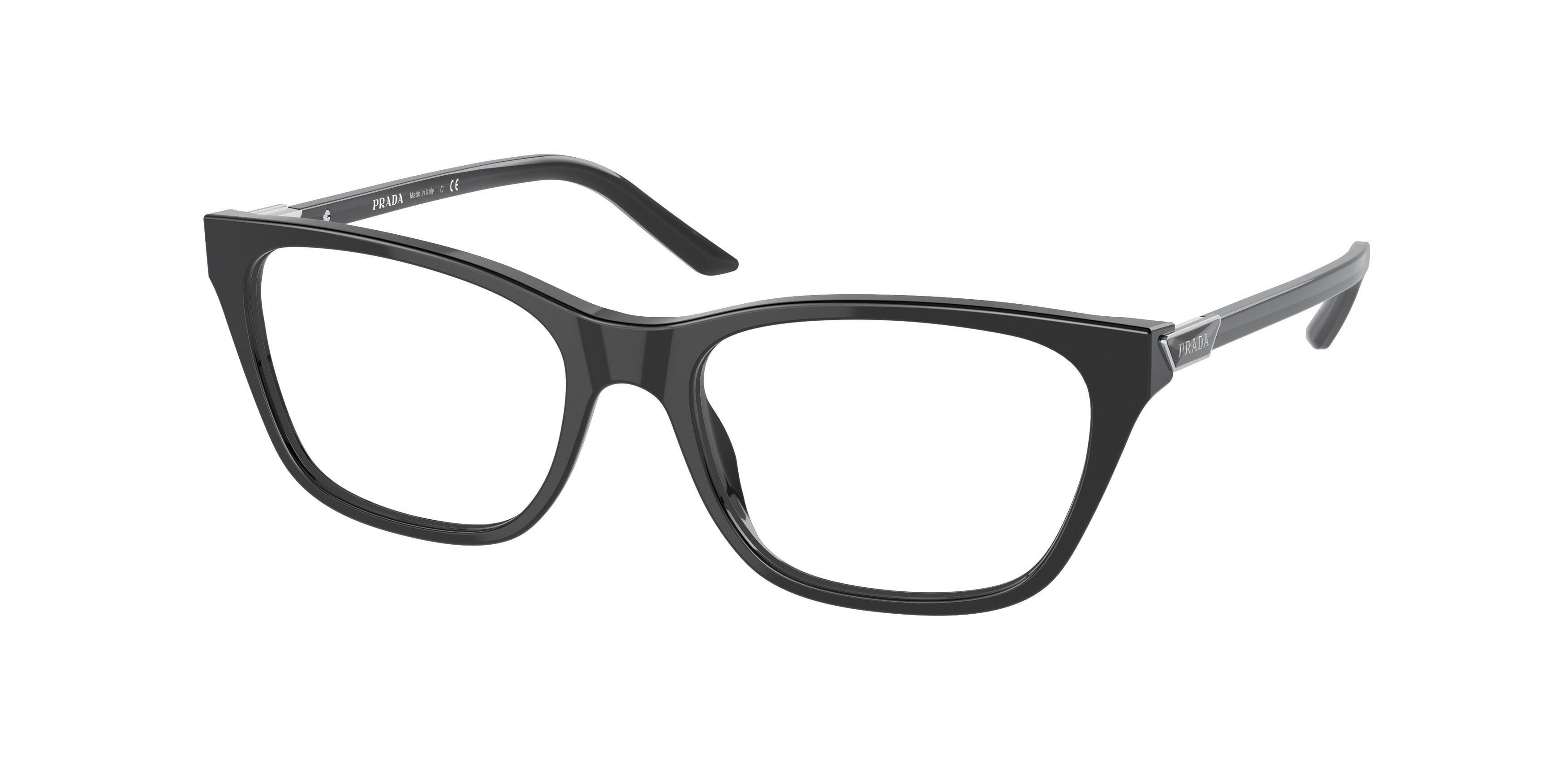 Prada PR05YV Butterfly Eyeglasses 1AB1O1-Black 53-140-17 - Color Map Black
