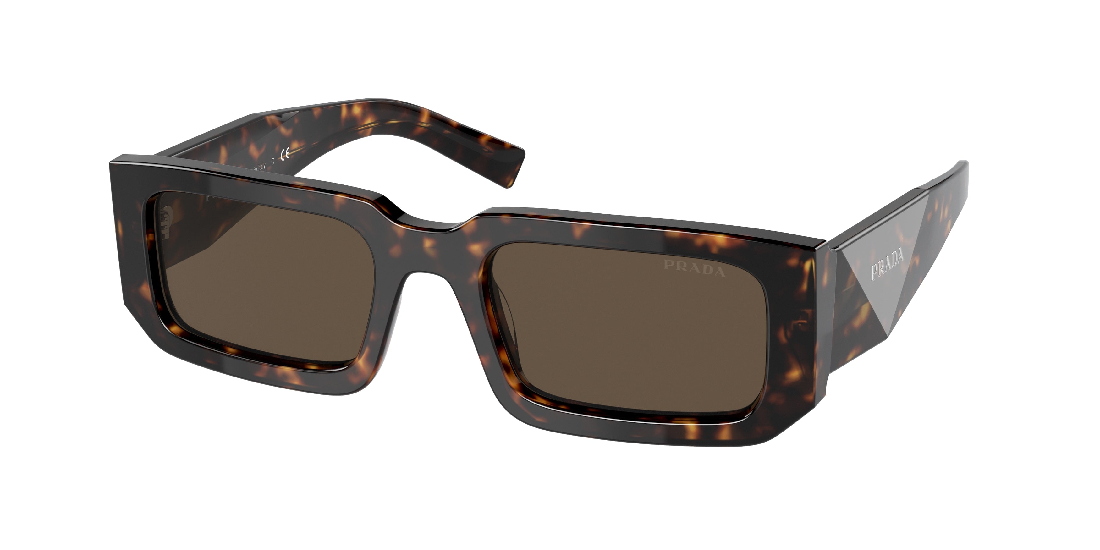 Prada PR06YS Rectangle Sunglasses 2AU8C1-Tortoise 53-145-21 - Color Map Tortoise