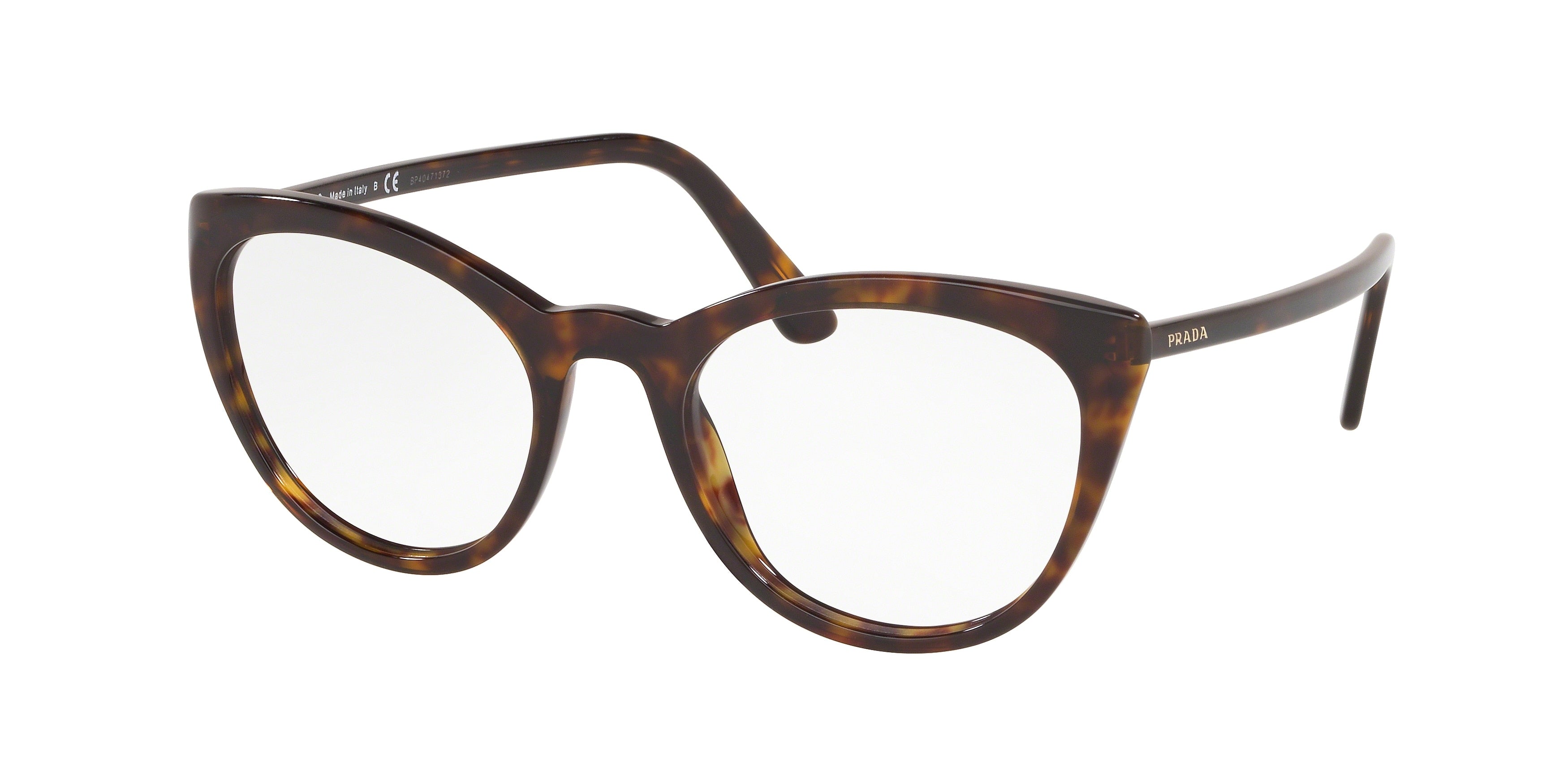 Prada CATWALK PR07VV Butterfly Eyeglasses 2AU1O1-Havana 51-145-20 - Color Map Tortoise
