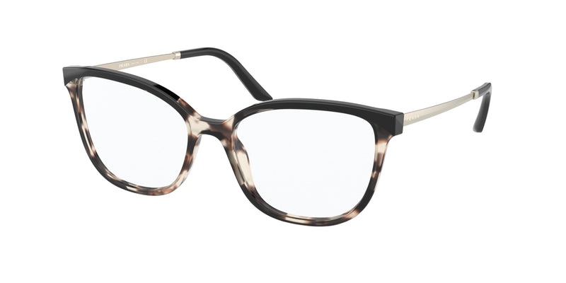 Prada PR07WV Cat Eye Eyeglasses 3981O1-Tortoise Talc/Black 54-140-17 - Color Map Tortoise