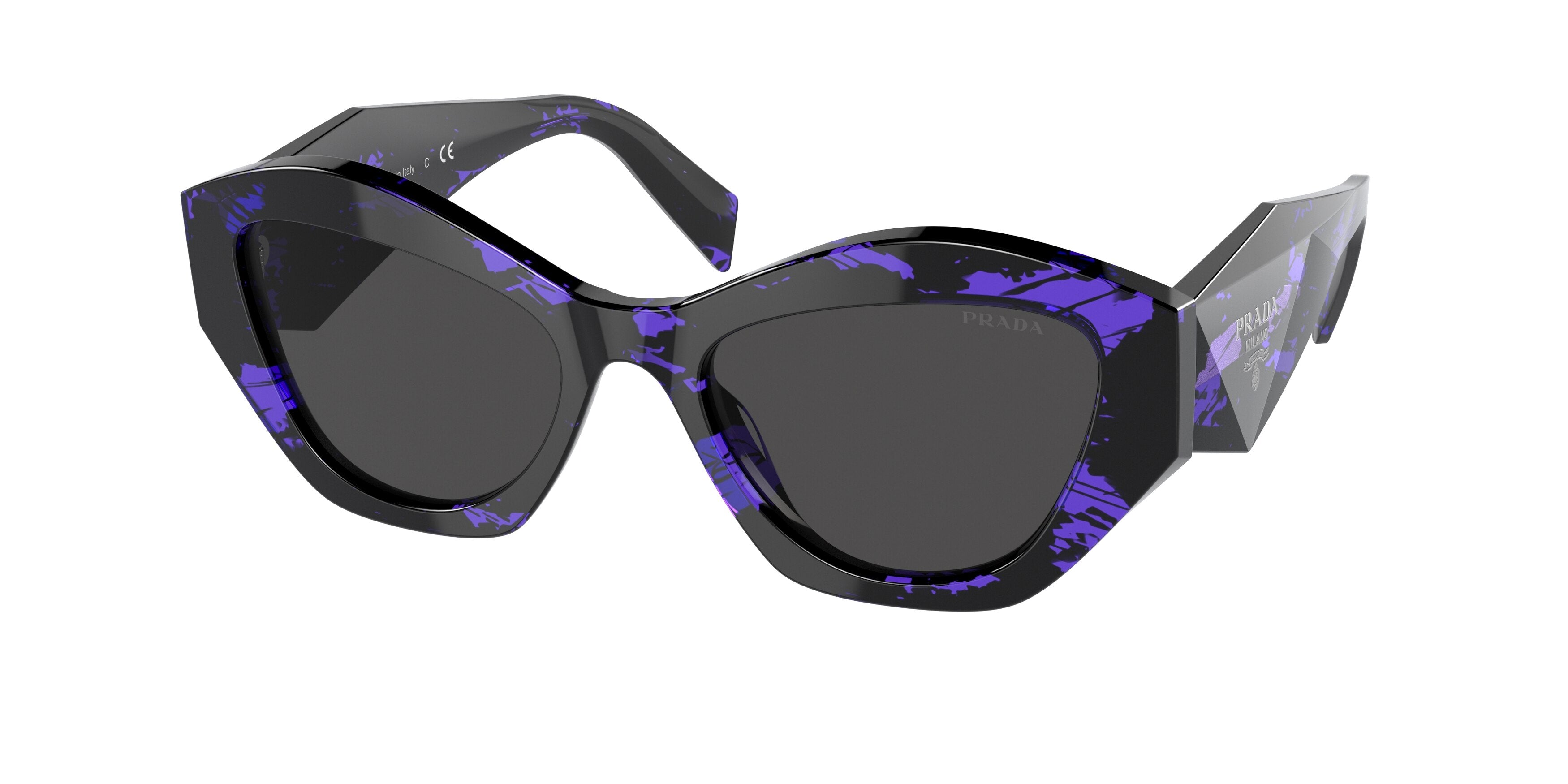 Prada PR07YSF Irregular Sunglasses 05V5S0-Abstract Purple 55-145-18 - Color Map Violet