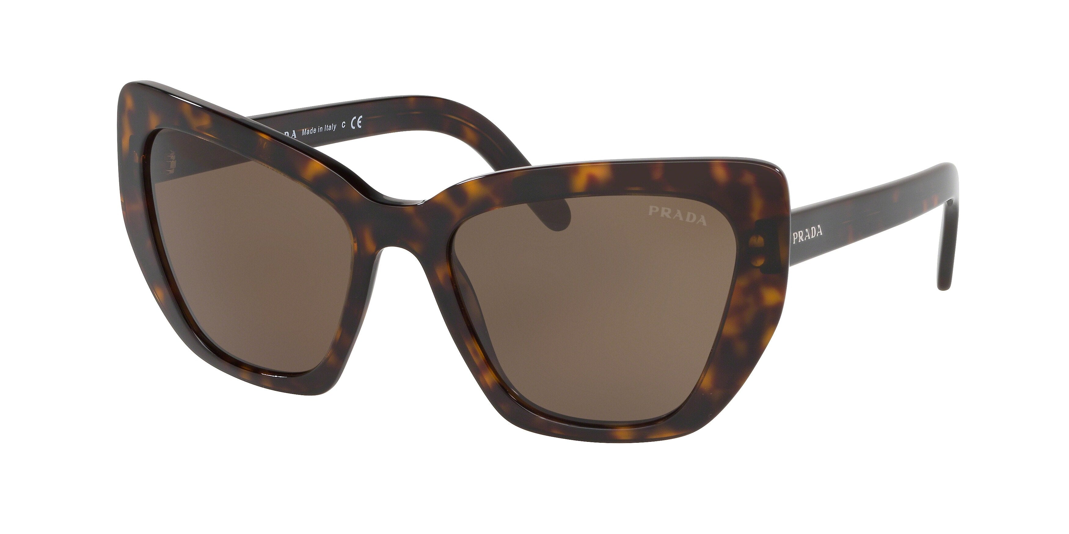 Prada CATWALK PR08VS Cat Eye Sunglasses 2AU8C1-Havana 55-140-19 - Color Map Tortoise