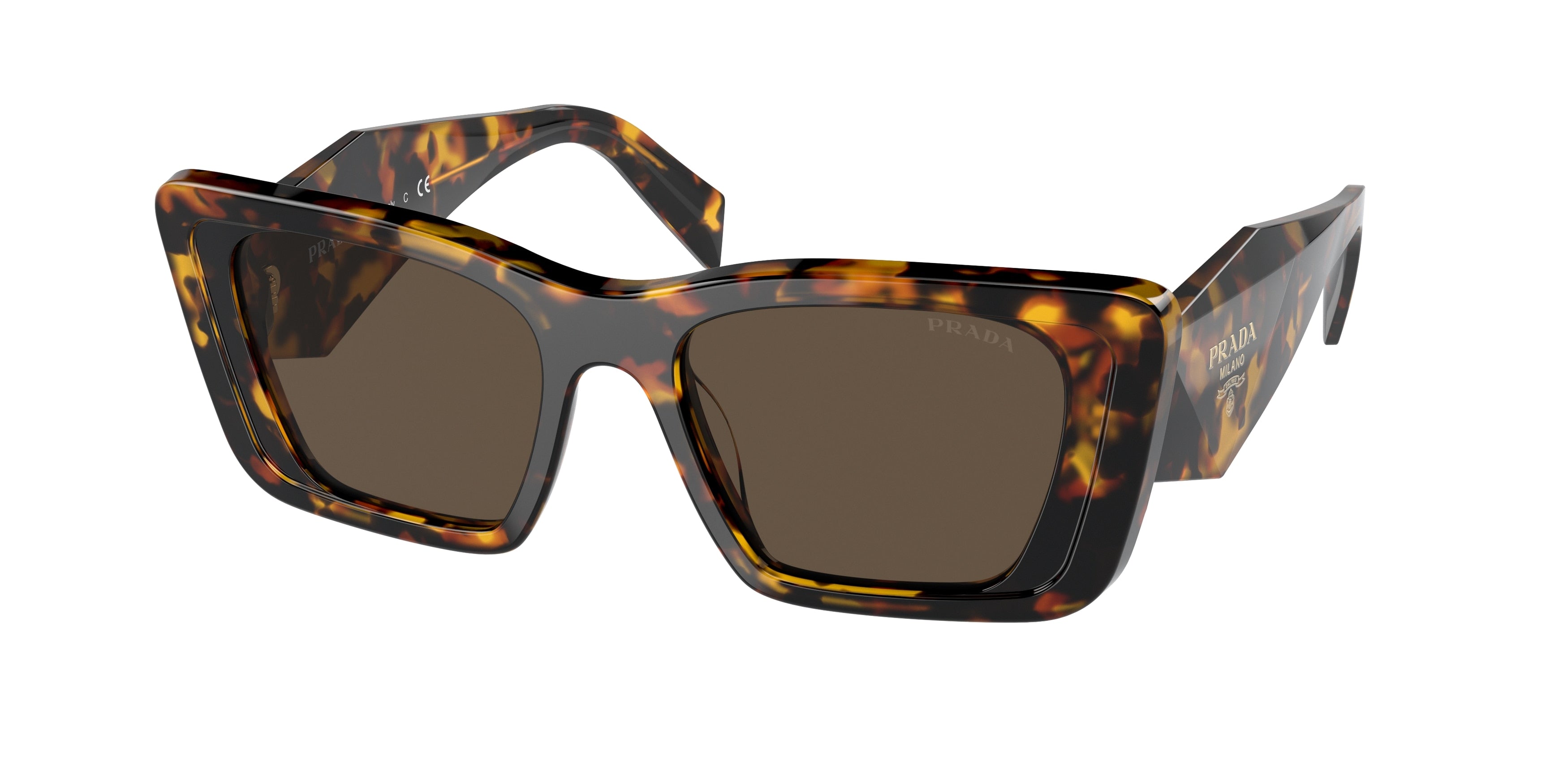 Prada PR08YS Butterfly Sunglasses 01V8C1-Havana Honey 51-145-18 - Color Map Tortoise
