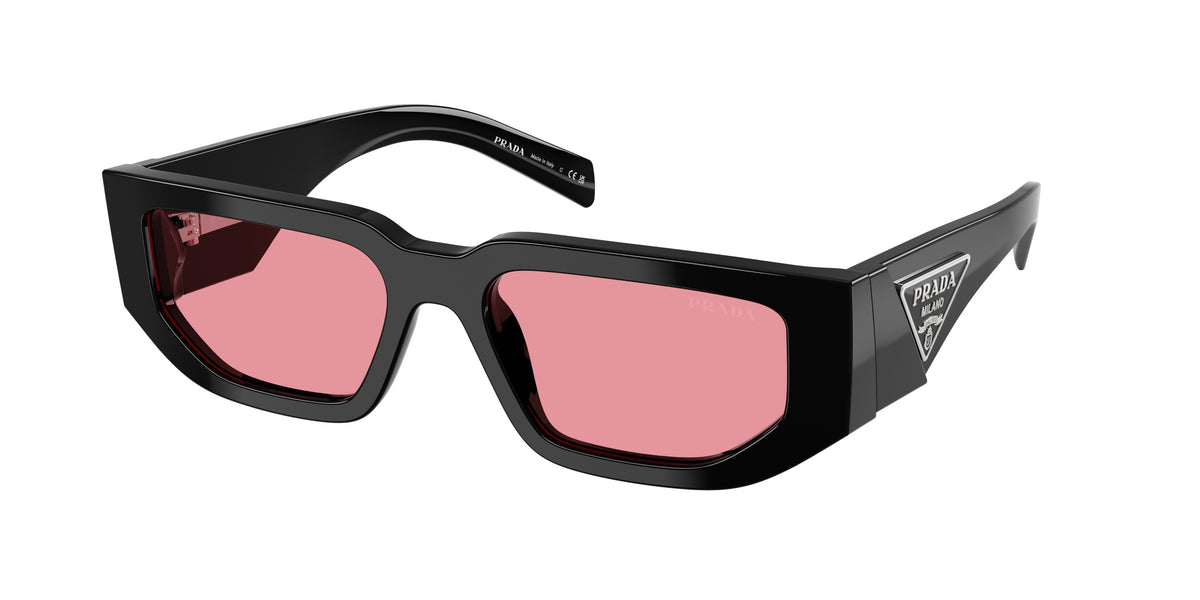 Prada PR09ZS Rectangle Sunglasses 16K30L-Black 54-140-18 - Color Map Black