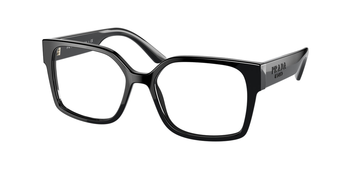 Prada PR10WV Rectangle Eyeglasses for Women — Free Shipping - 54-140-17 / 1AB1O1-Black