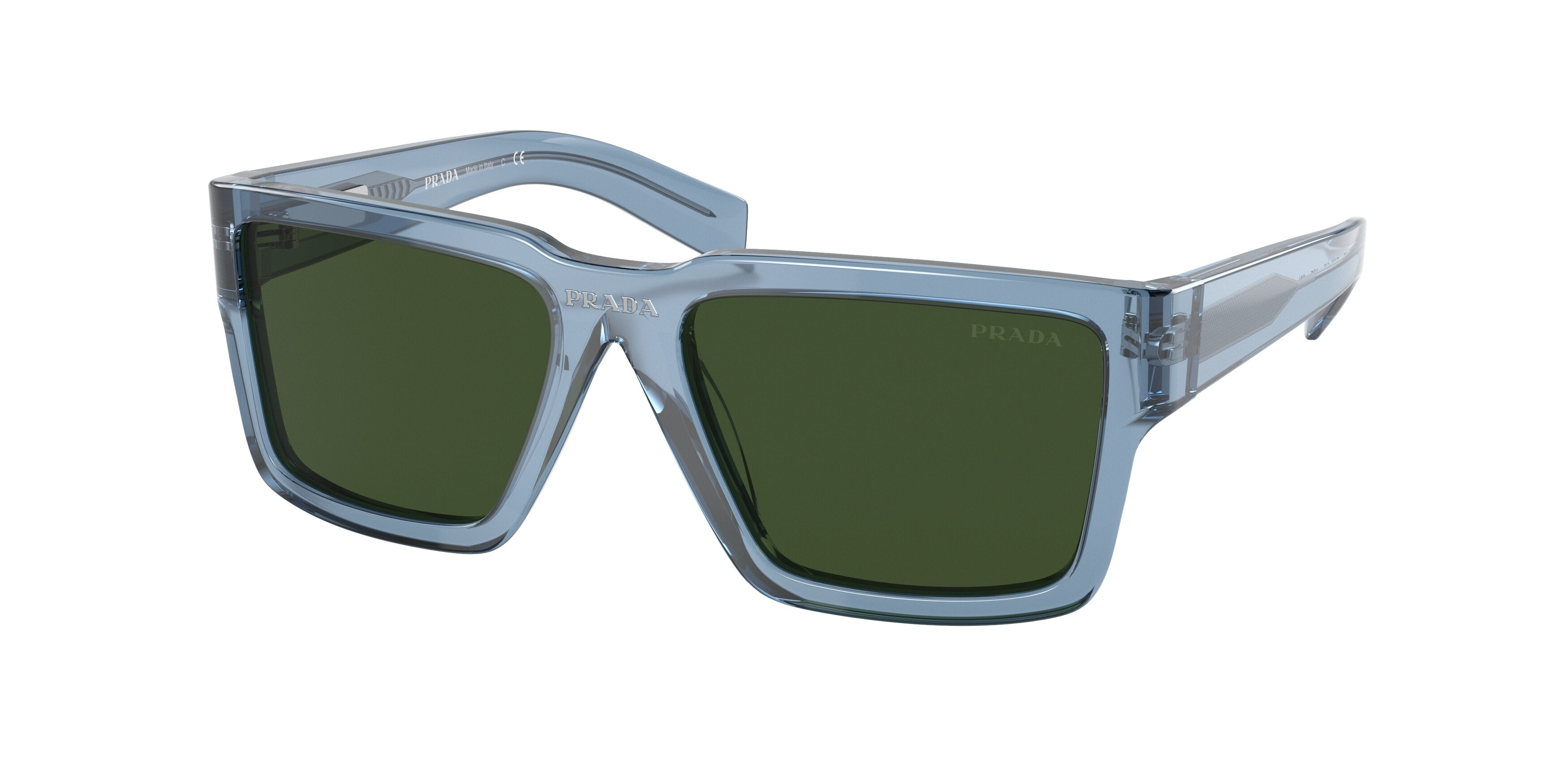 Prada PR10YS Rectangle Sunglasses 01X1I0-Astral Crystal 55-135-17 - Color Map Transparent