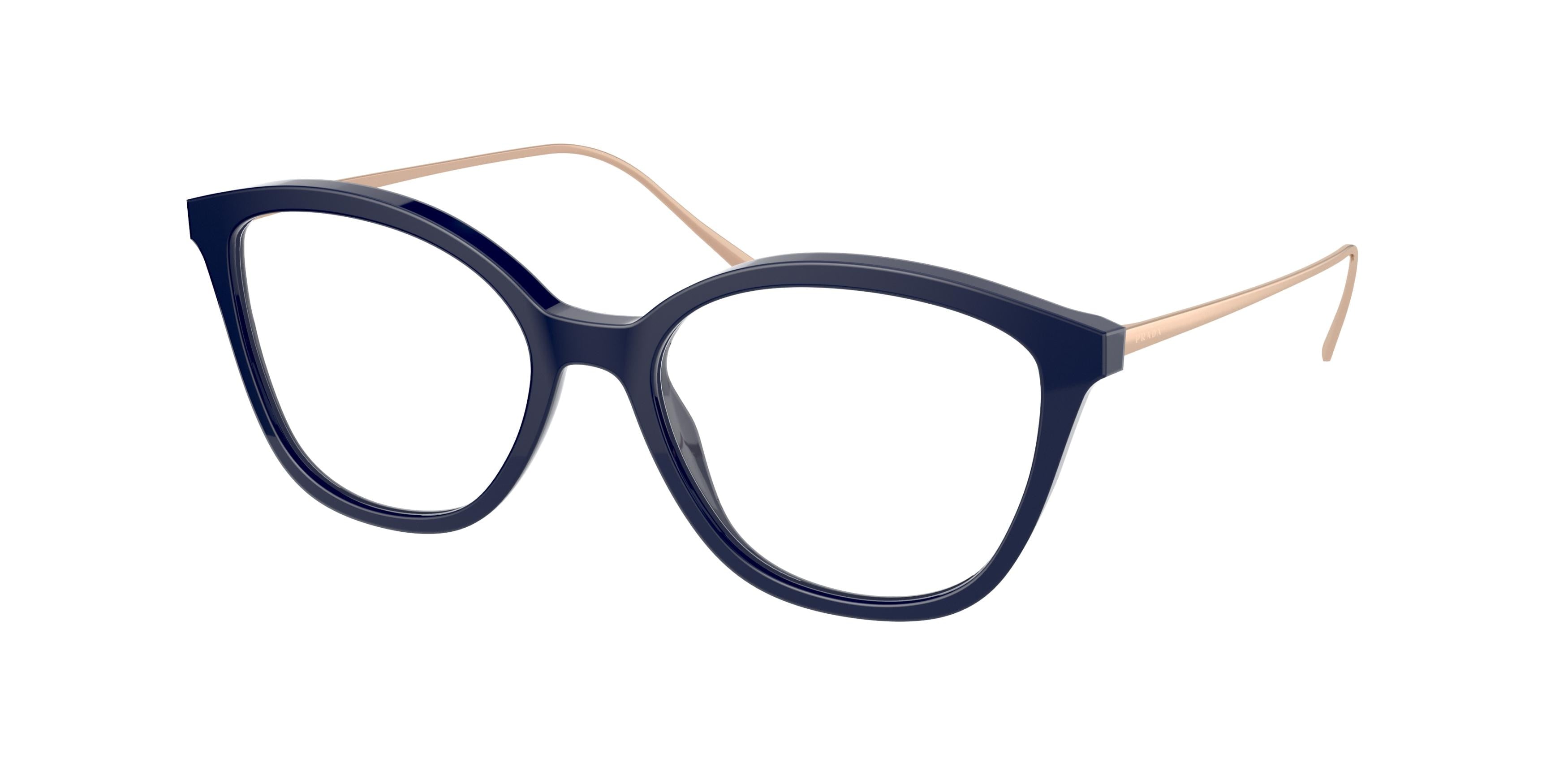 Prada CONCEPTUAL PR11VV Square Eyeglasses VY71O1-Baltic 53-140-17 - Color Map Blue