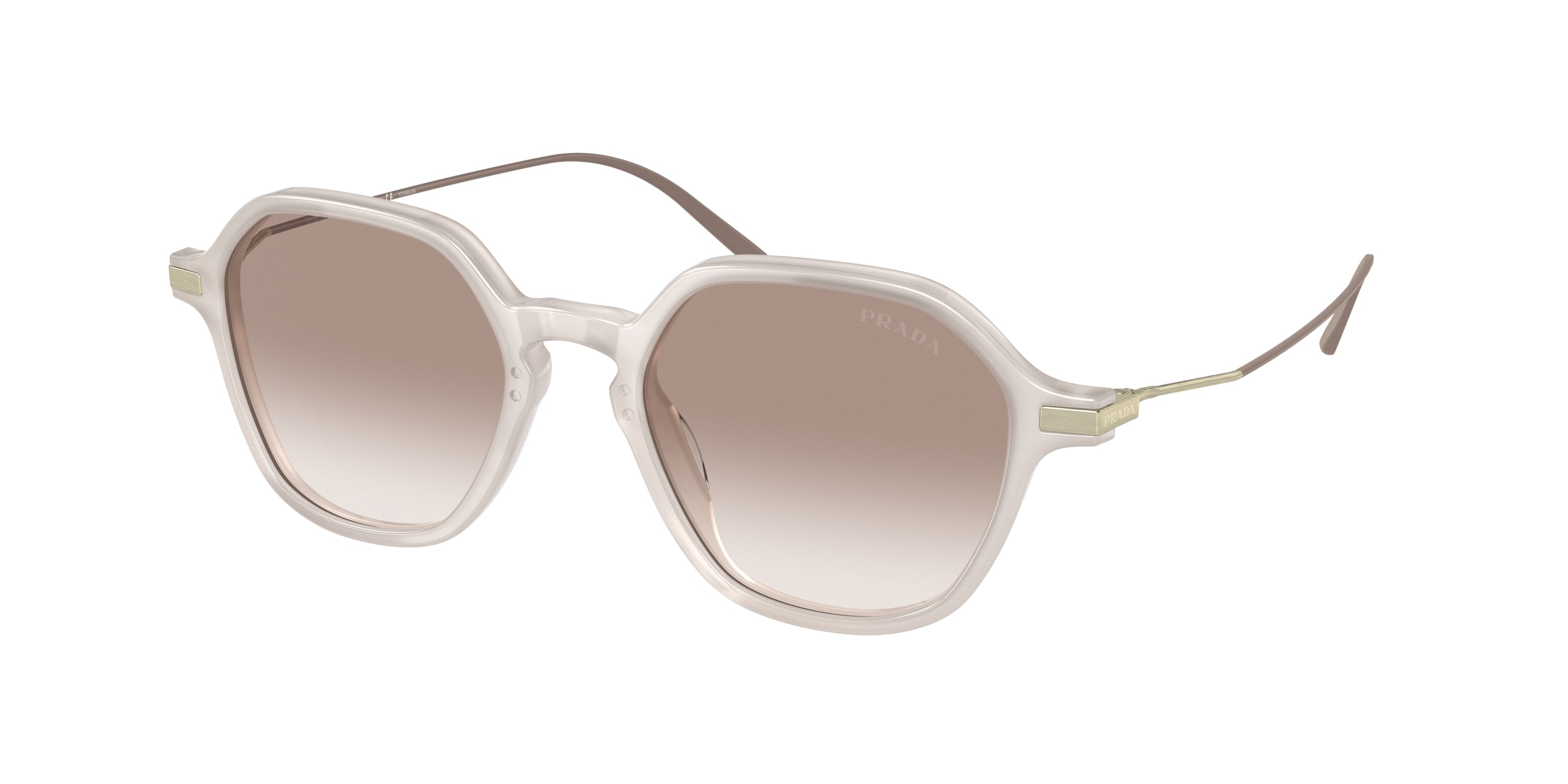 Prada PR11YS Square Sunglasses 16B1L0-Rosa Opaline 50-145-19 - Color Map Pink