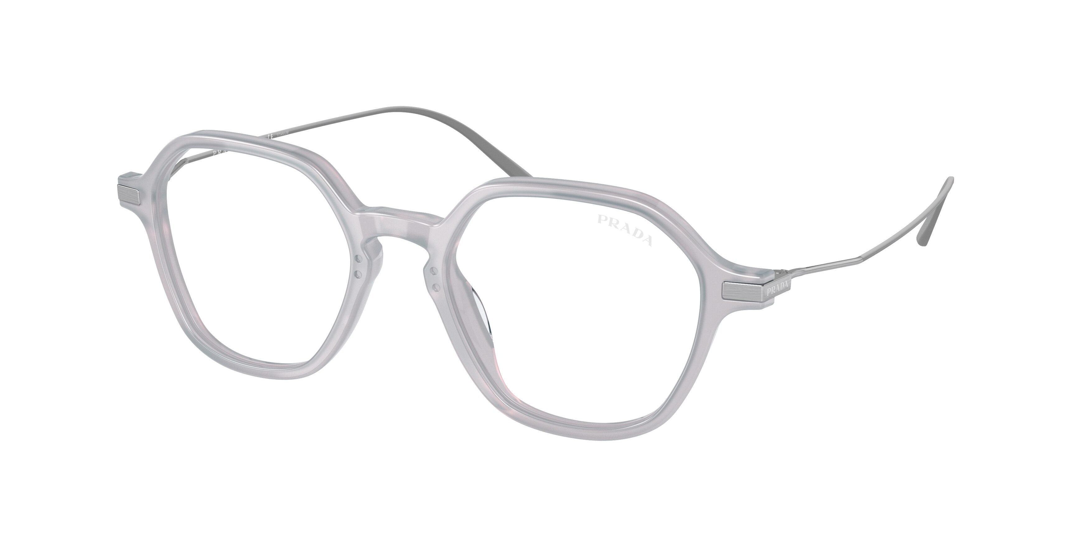 Prada PR11YS Square Sunglasses 17B08N-Opal White 50-145-19 - Color Map White