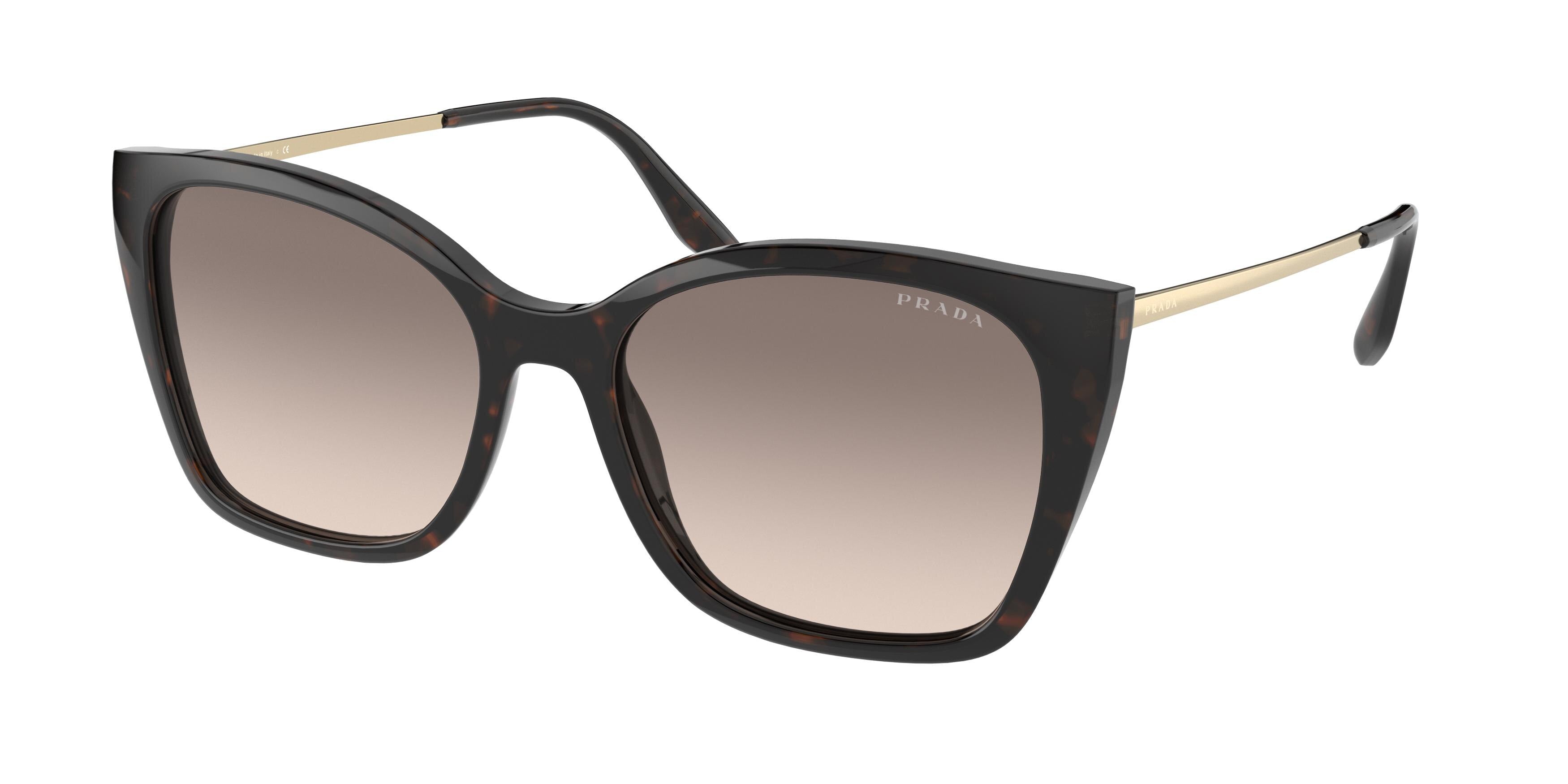 Prada PR12XS Cat Eye Sunglasses 2AU3D0-Havana 54-145-17 - Color Map Tortoise