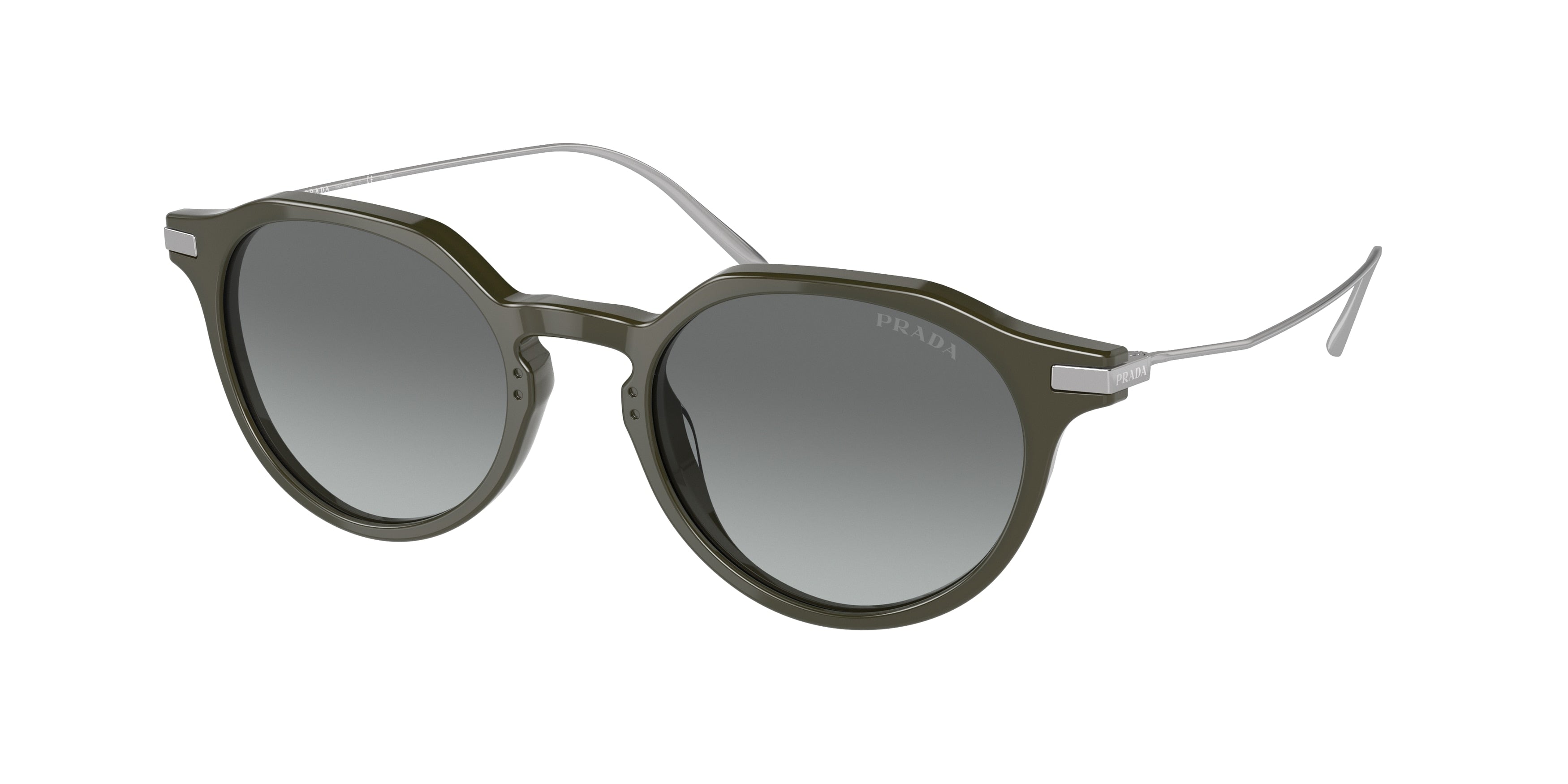 Prada PR12YS Phantos Sunglasses 14B3M1-Opal Military 51-145-20 - Color Map Green