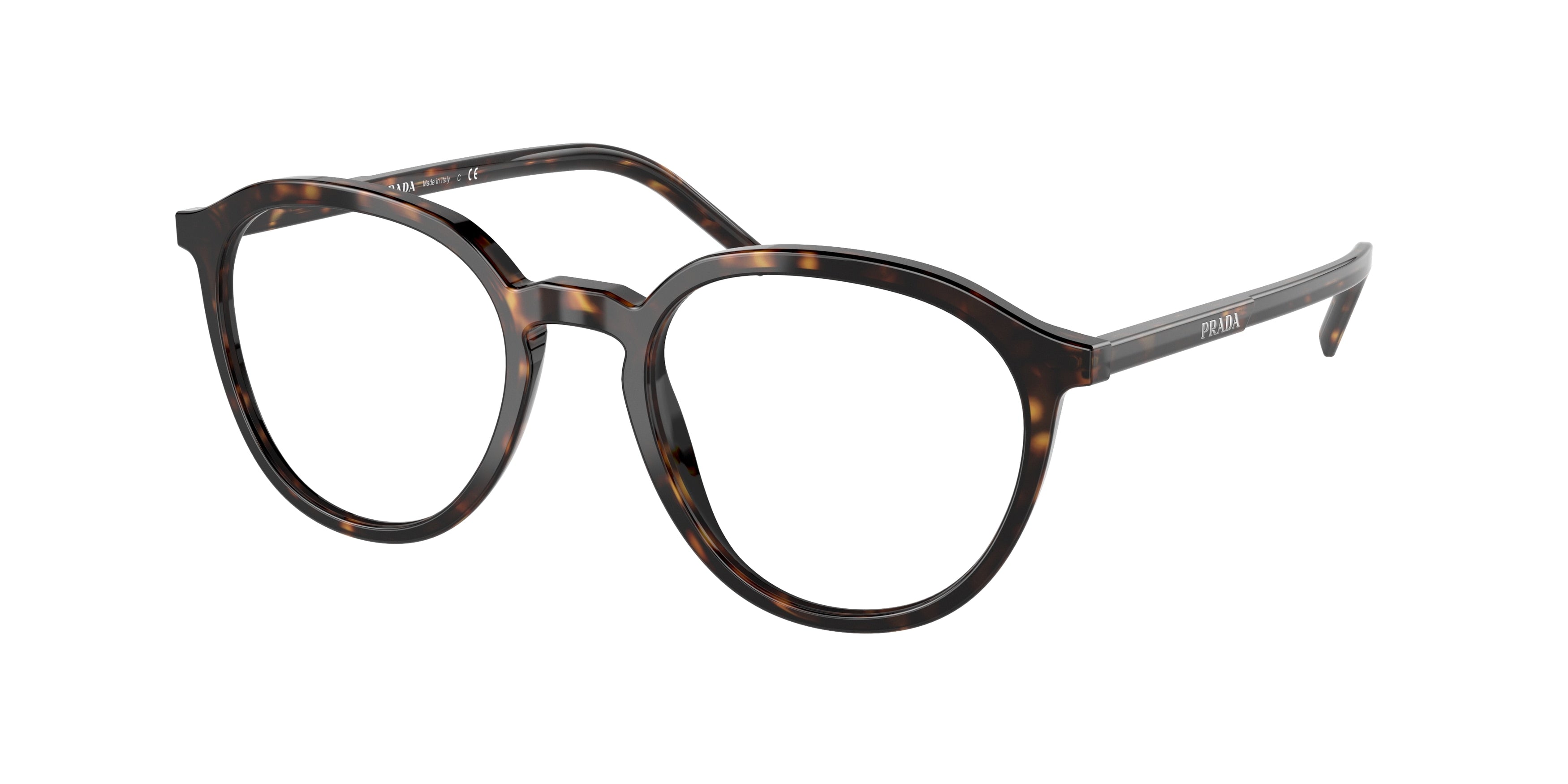 Prada PR12YVF Phantos Eyeglasses 2AU1O1-Tortoise 52-145-19 - Color Map Tortoise