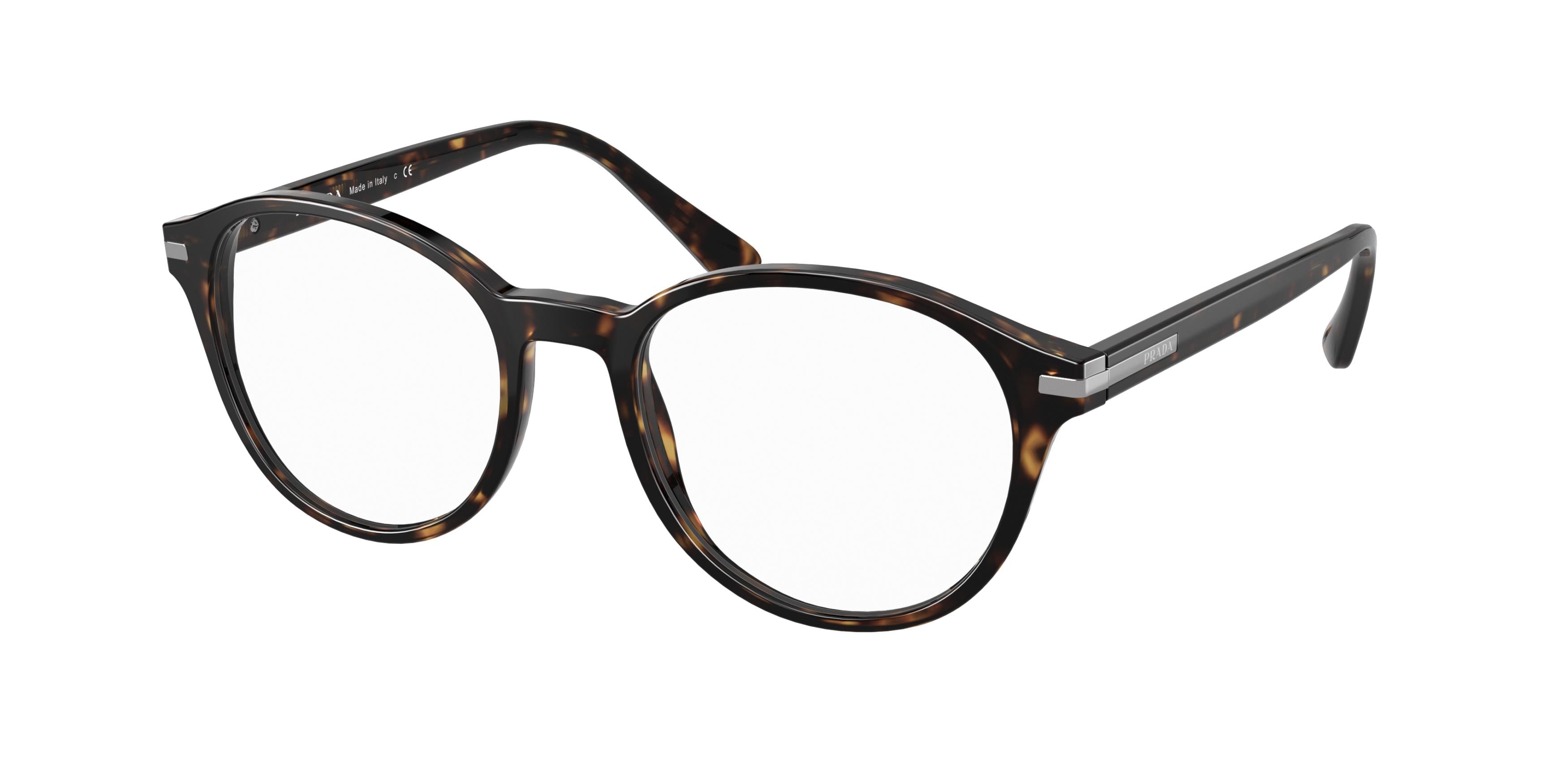 Prada PR13WV Phantos Eyeglasses 2AU1O1-Dark Havana 51-145-19 - Color Map Brown